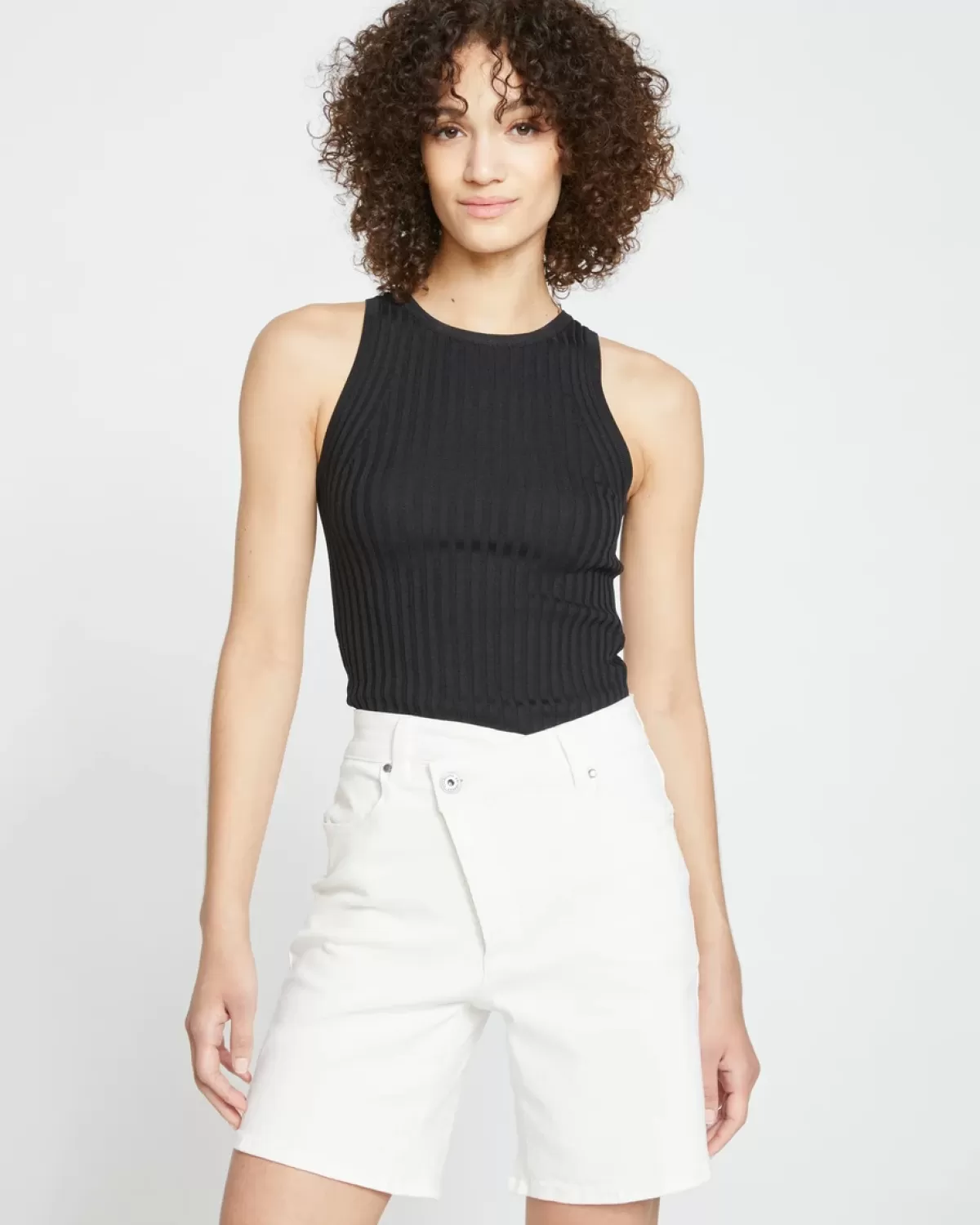 Katie High Rise Crossover Denim Shorts>Universal Standard Flash Sale