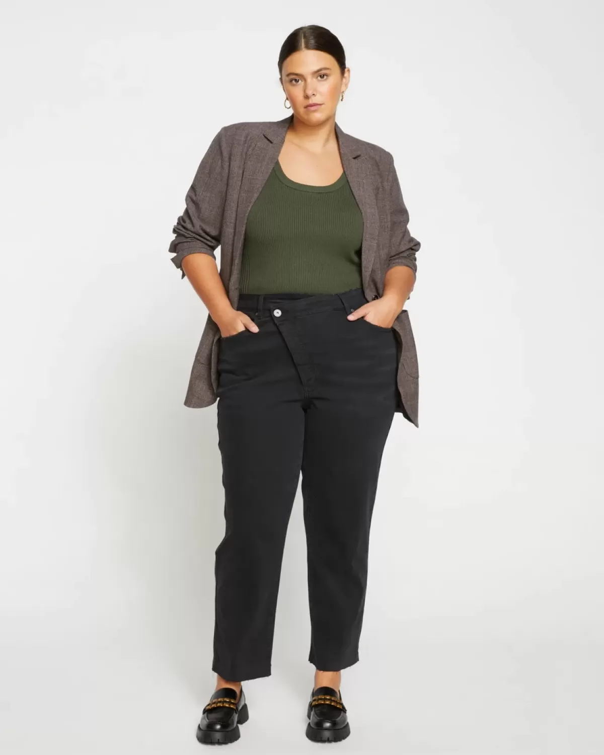 Katie High Rise Crossover Jeans>Universal Standard Clearance