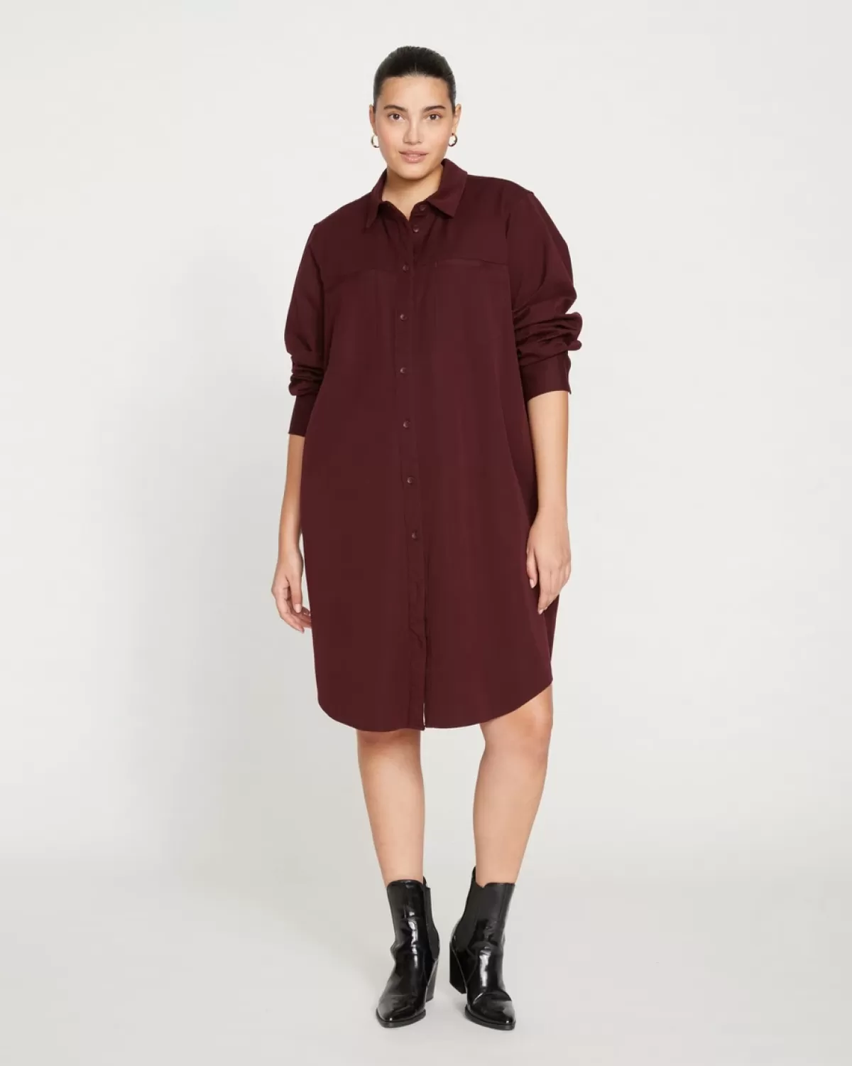 Kelly Stretch Cotton Twill Shirtdress>Universal Standard Shop
