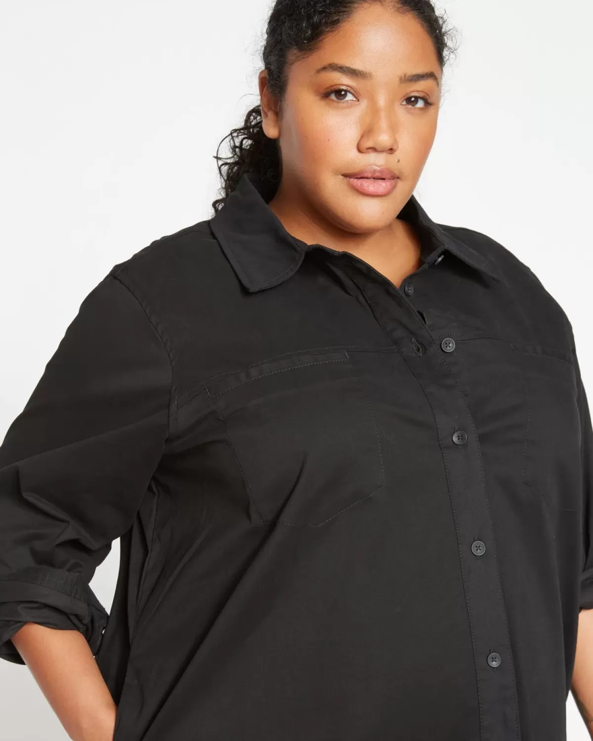 Kelly Stretch Cotton Twill Shirtdress>Universal Standard Shop