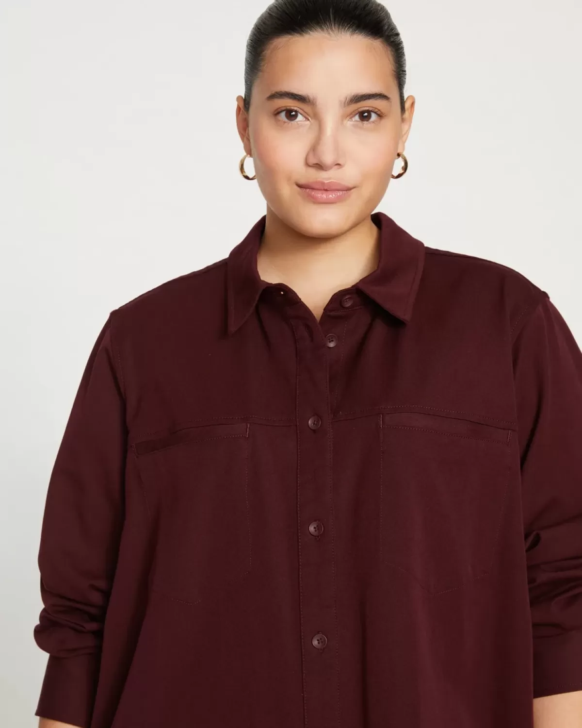 Kelly Stretch Cotton Twill Shirtdress>Universal Standard Shop