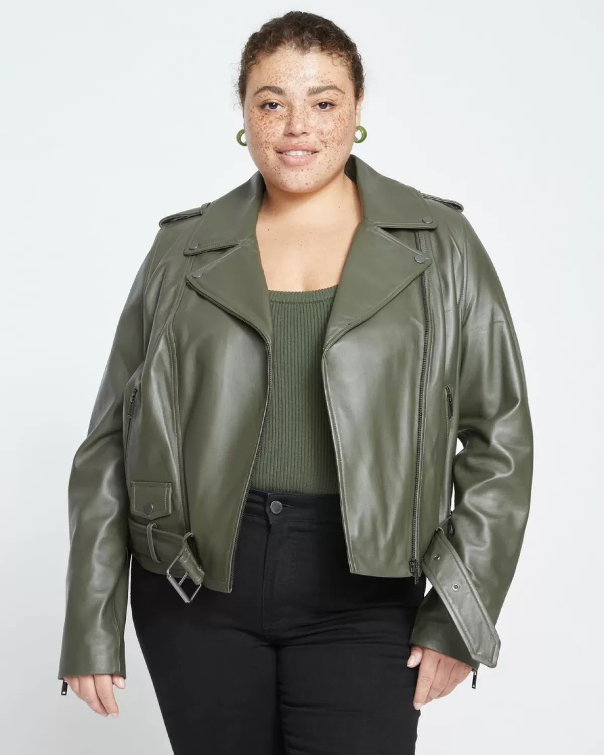 Leeron Leather Moto Jacket>Universal Standard New