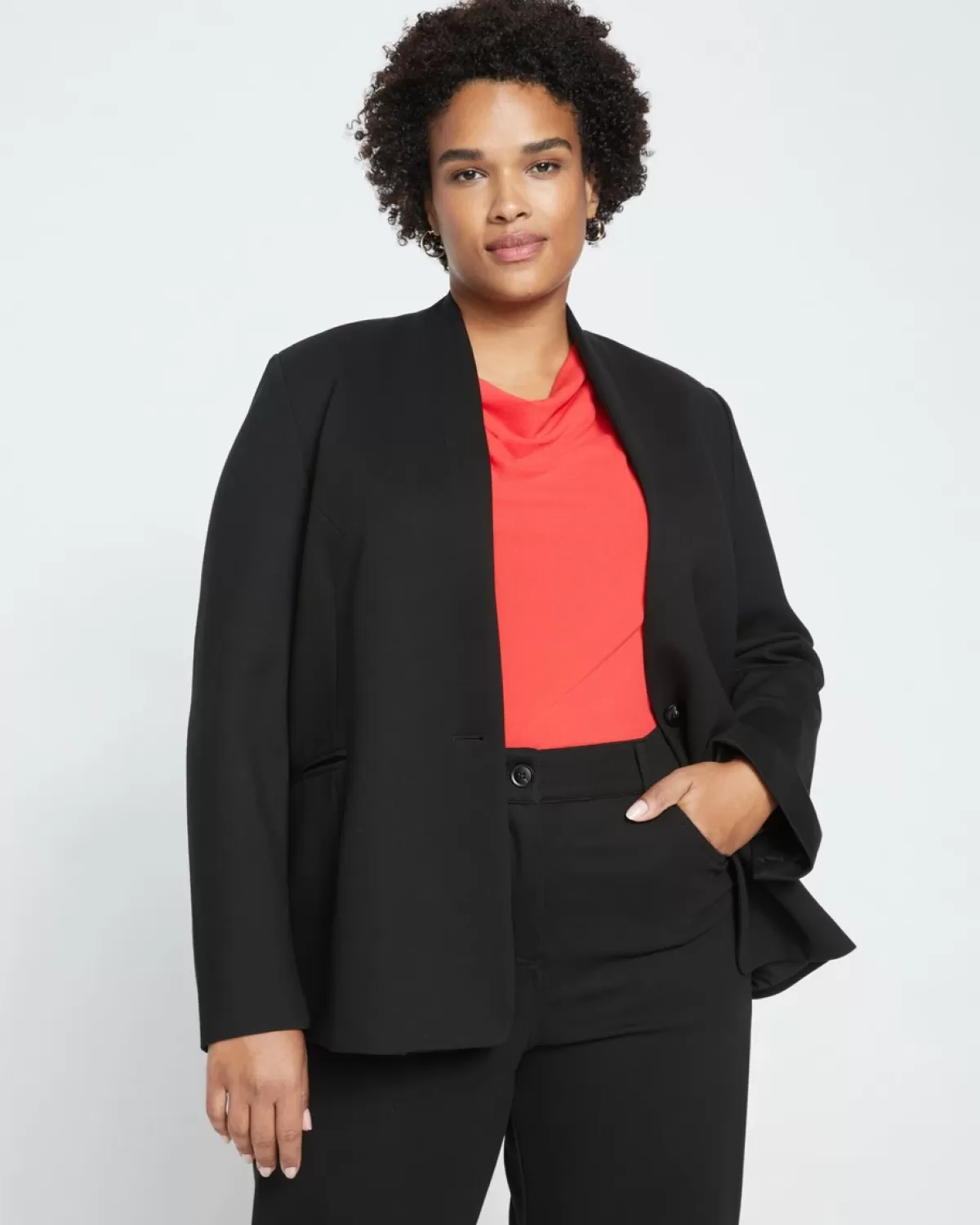 Lennox Collarless Ponte Blazer>Universal Standard Flash Sale