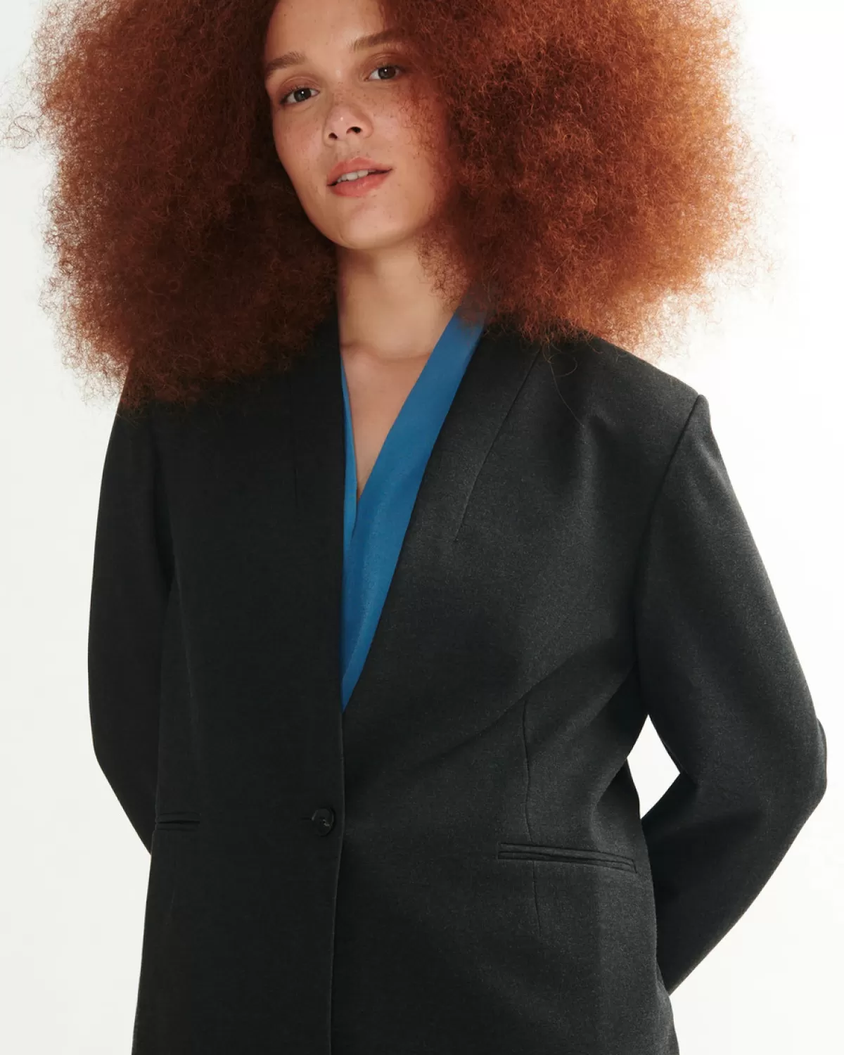 Lennox Collarless Ponte Blazer>Universal Standard Outlet