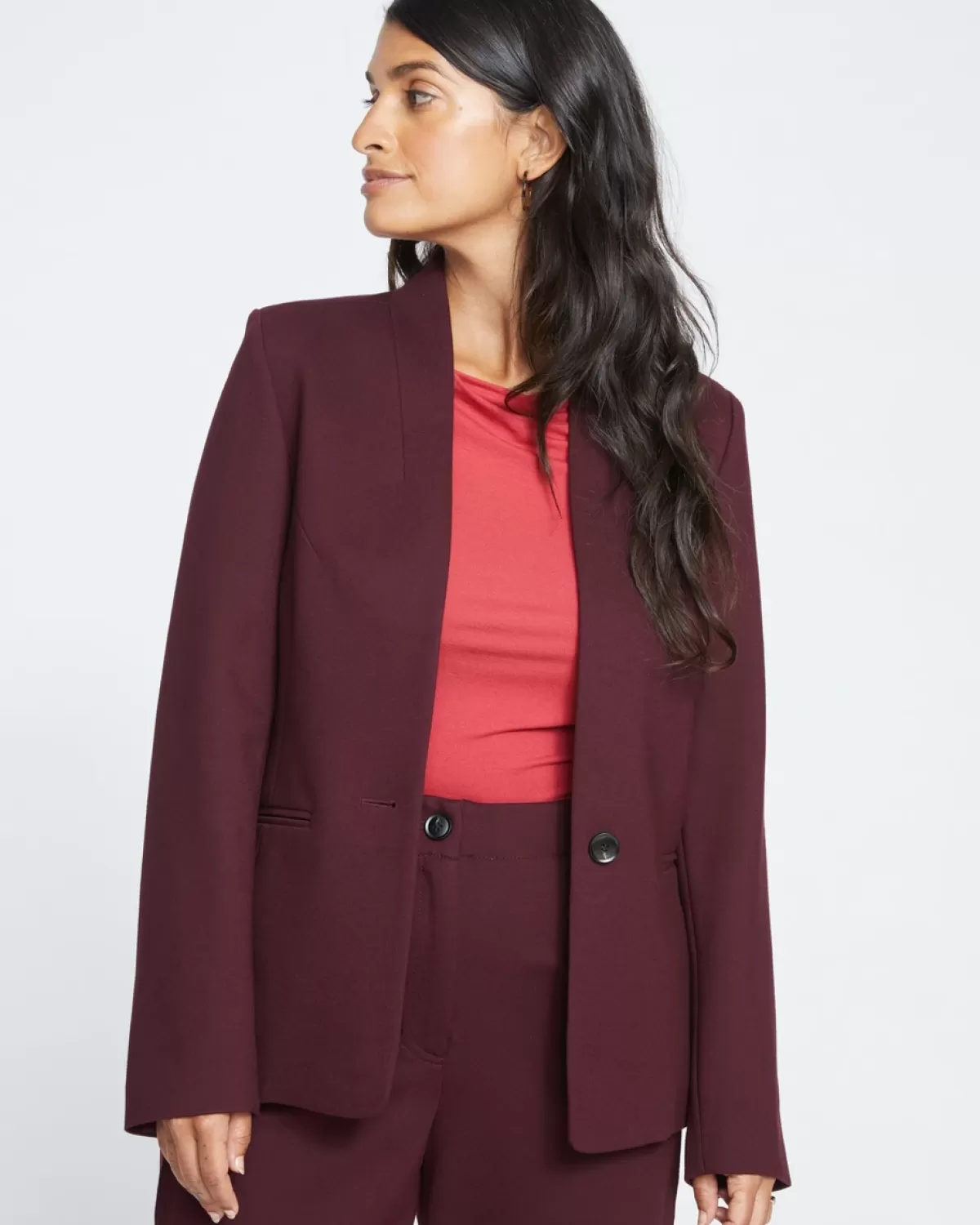 Lennox Collarless Ponte Blazer>Universal Standard Shop