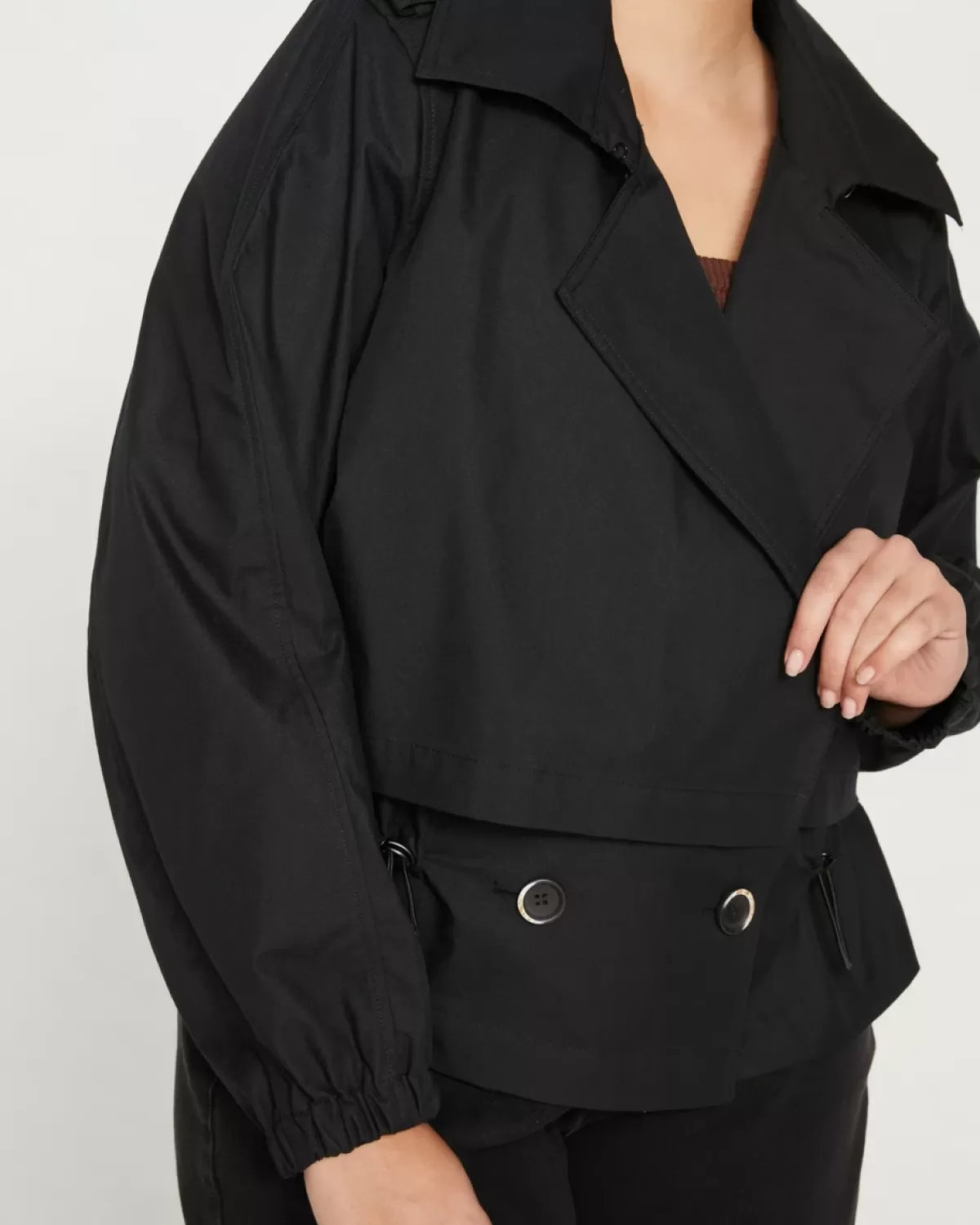 Leonard Cropped Trench Coat>Universal Standard Store