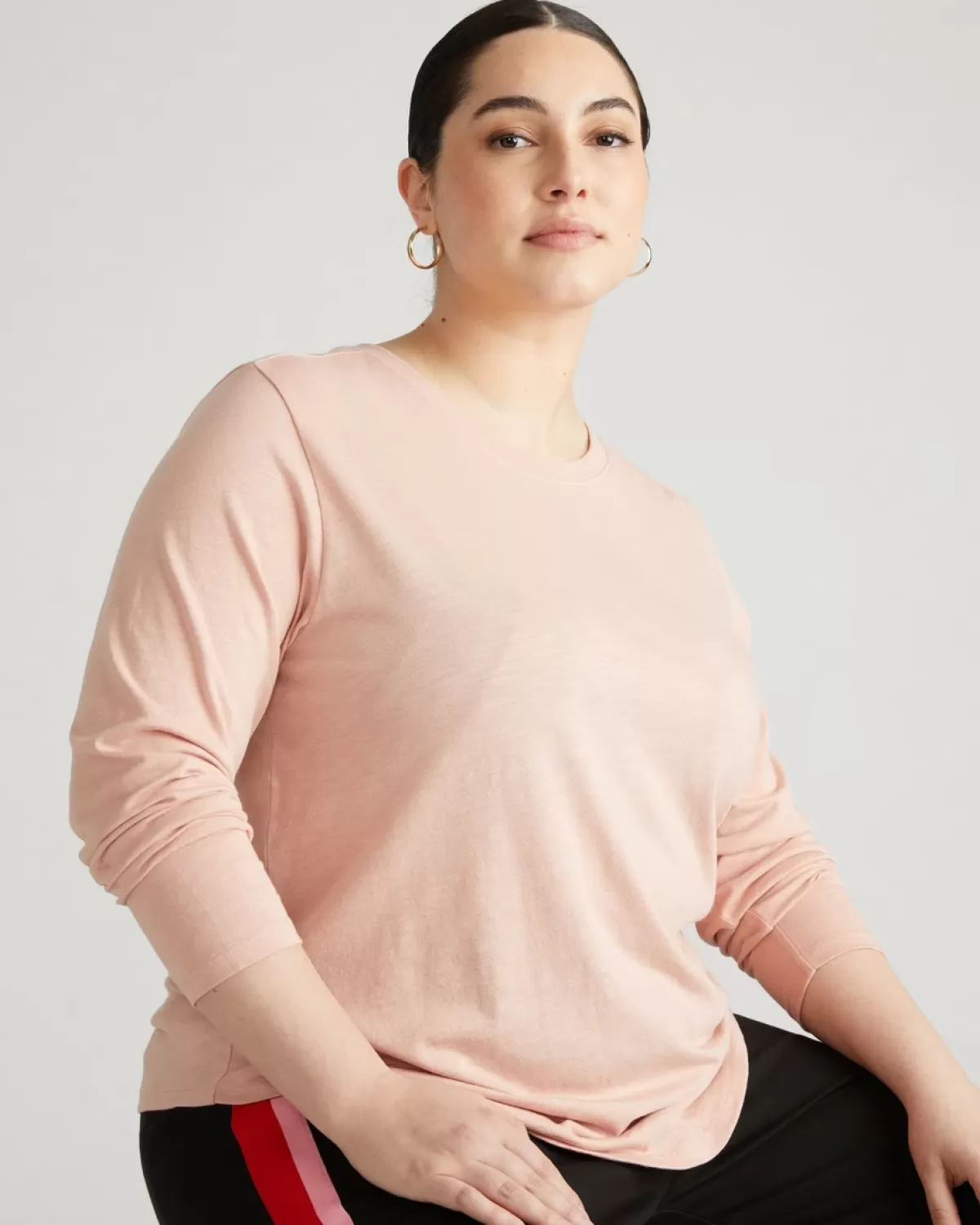 Light-As-Air Long Sleeve Crew Neck Tee>Universal Standard Sale