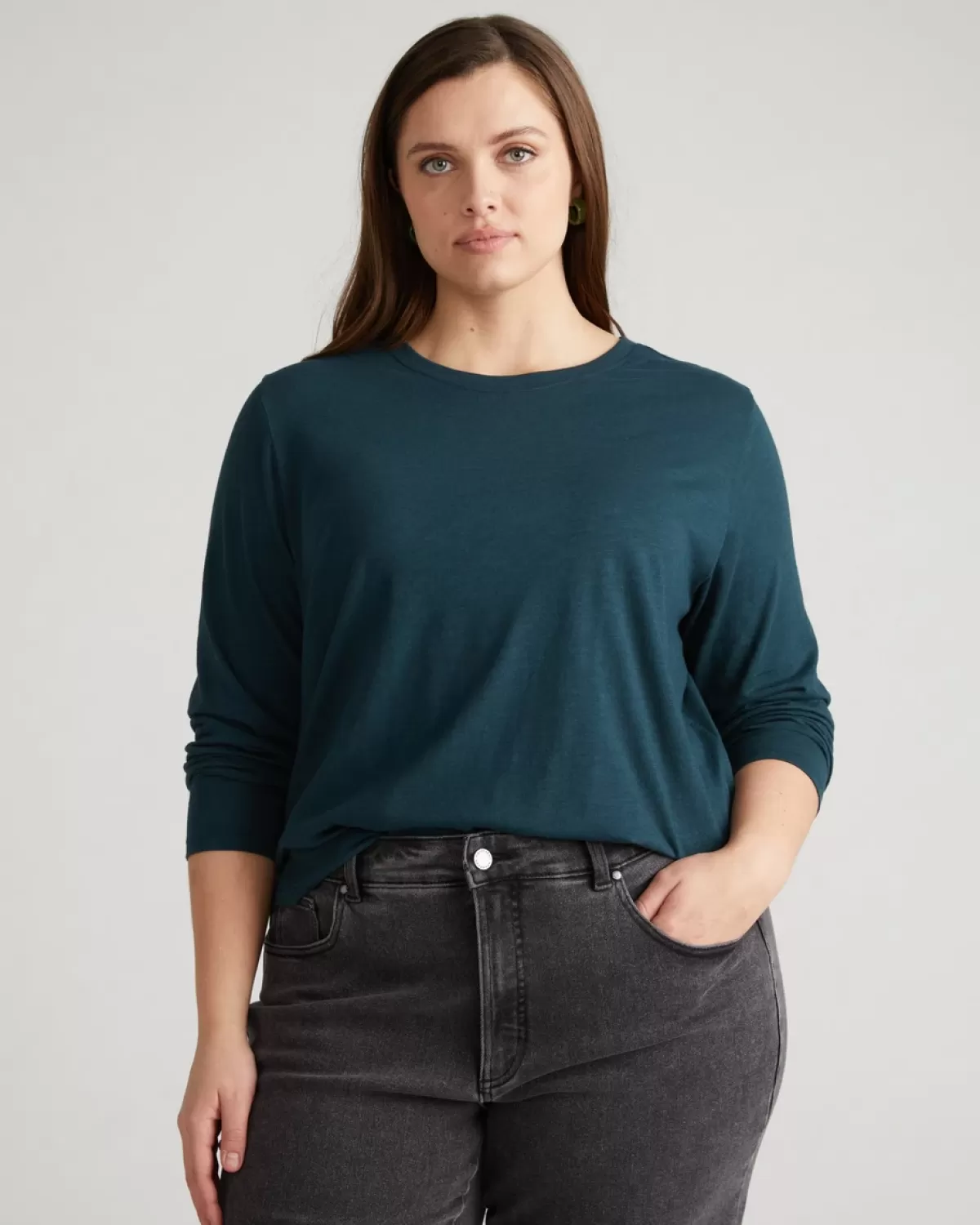 Light-As-Air Long Sleeve Crew Neck Tee>Universal Standard Discount