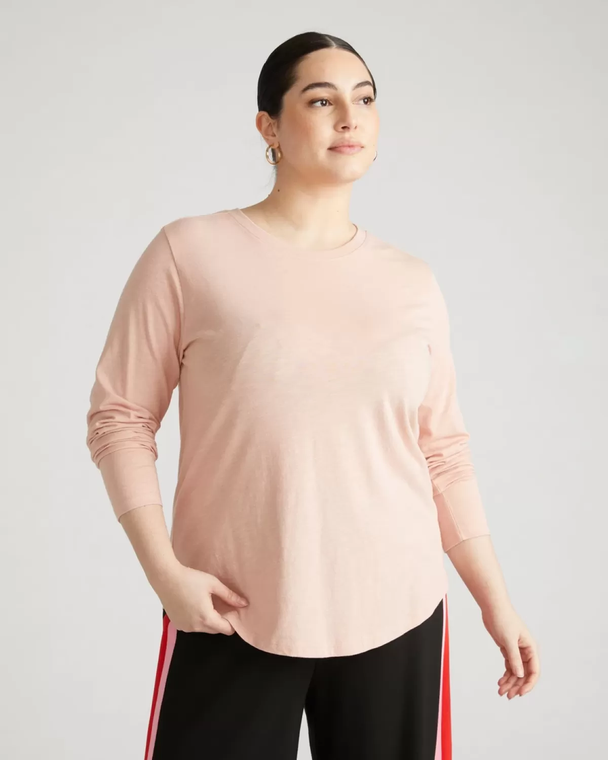 Light-As-Air Long Sleeve Crew Neck Tee>Universal Standard Sale