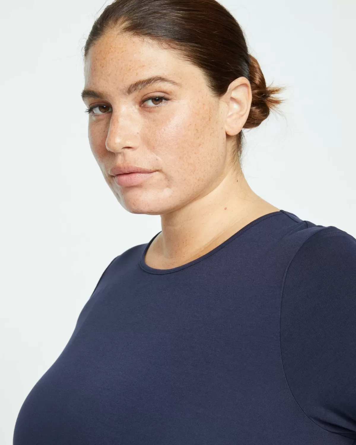 Lily Liquid Jersey Crew Neck Stovepipe Tee>Universal Standard Online