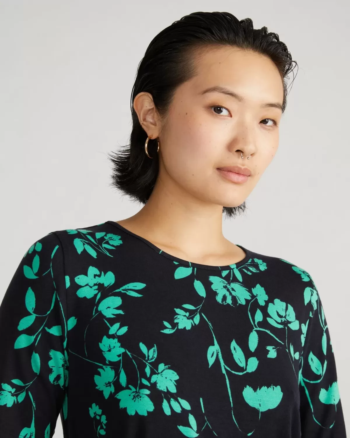 Lily Liquid Jersey Crew Neck Stovepipe Tee>Universal Standard Best Sale