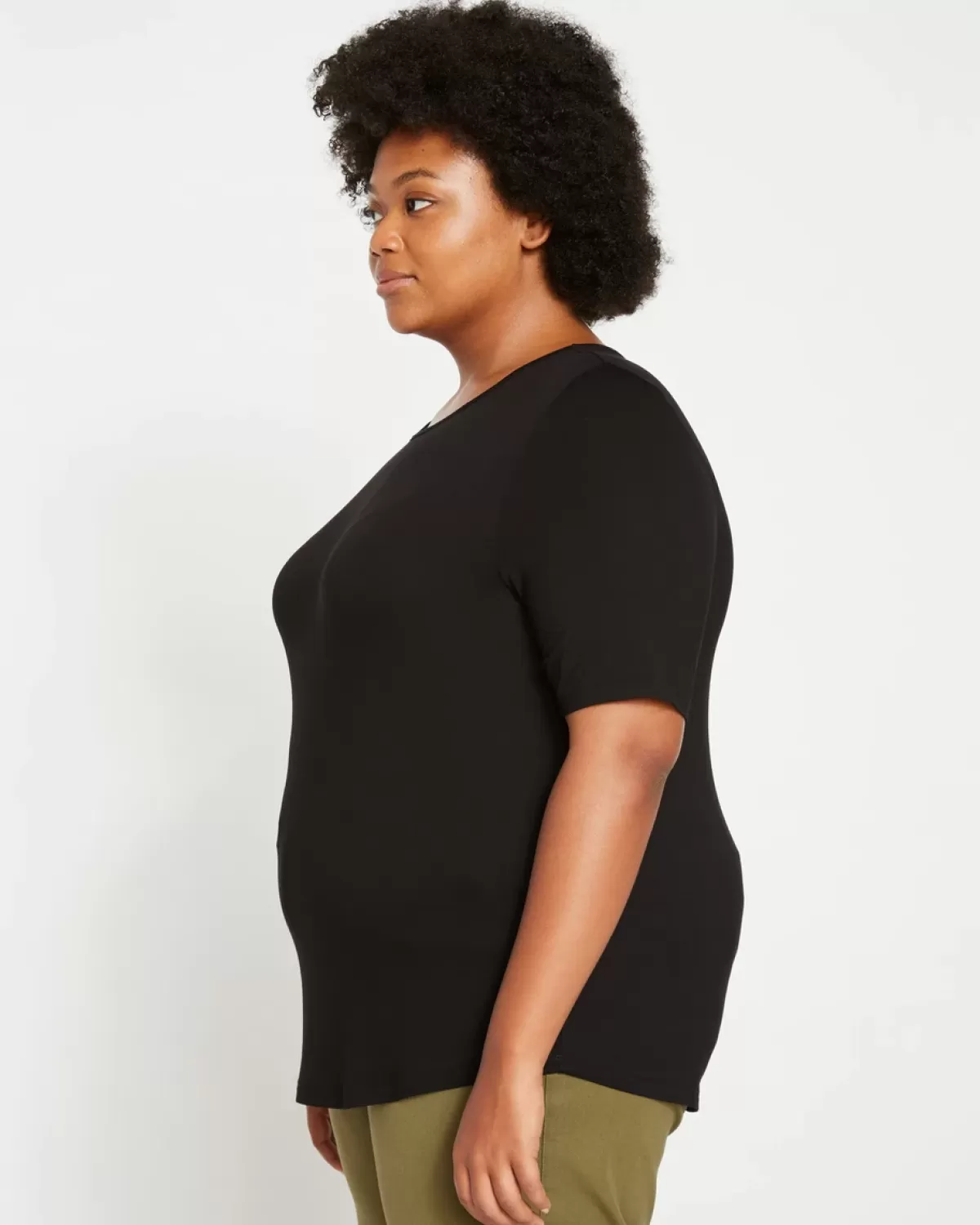 Lily Liquid Jersey Crew Neck Stovepipe Tee>Universal Standard Hot