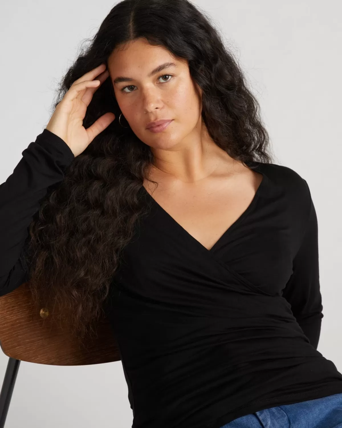 Liquid Jersey Two-Way Long Sleeve Cross Top>Universal Standard Outlet