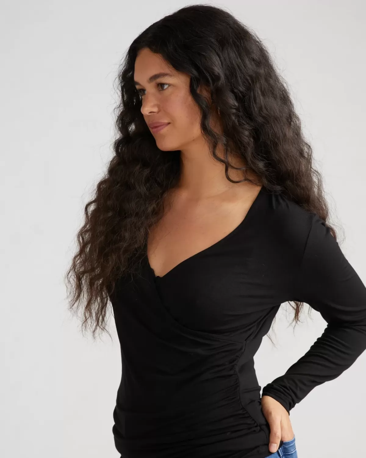 Liquid Jersey Two-Way Long Sleeve Cross Top>Universal Standard Outlet