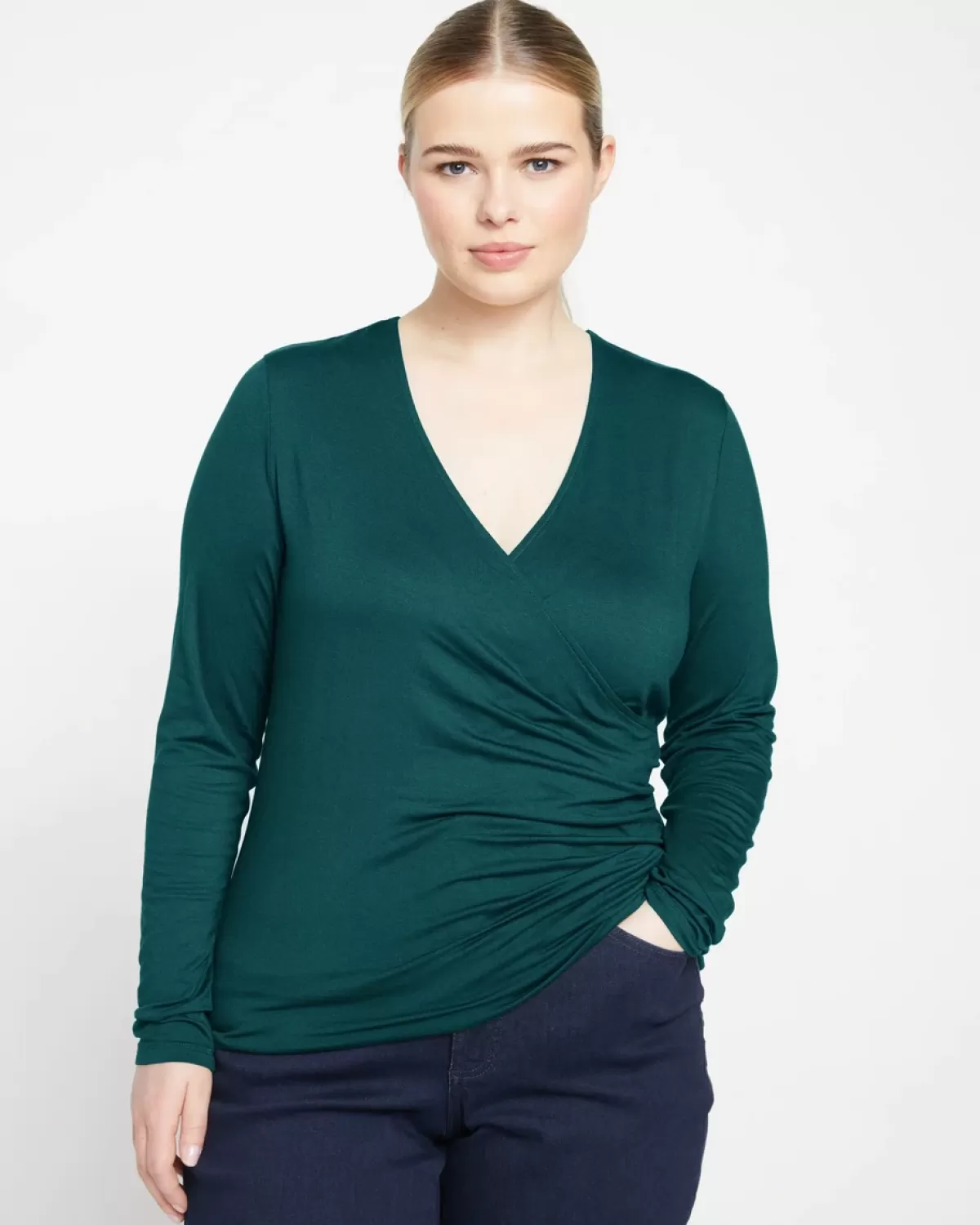 Liquid Jersey Two-Way Long Sleeve Cross Top>Universal Standard Shop