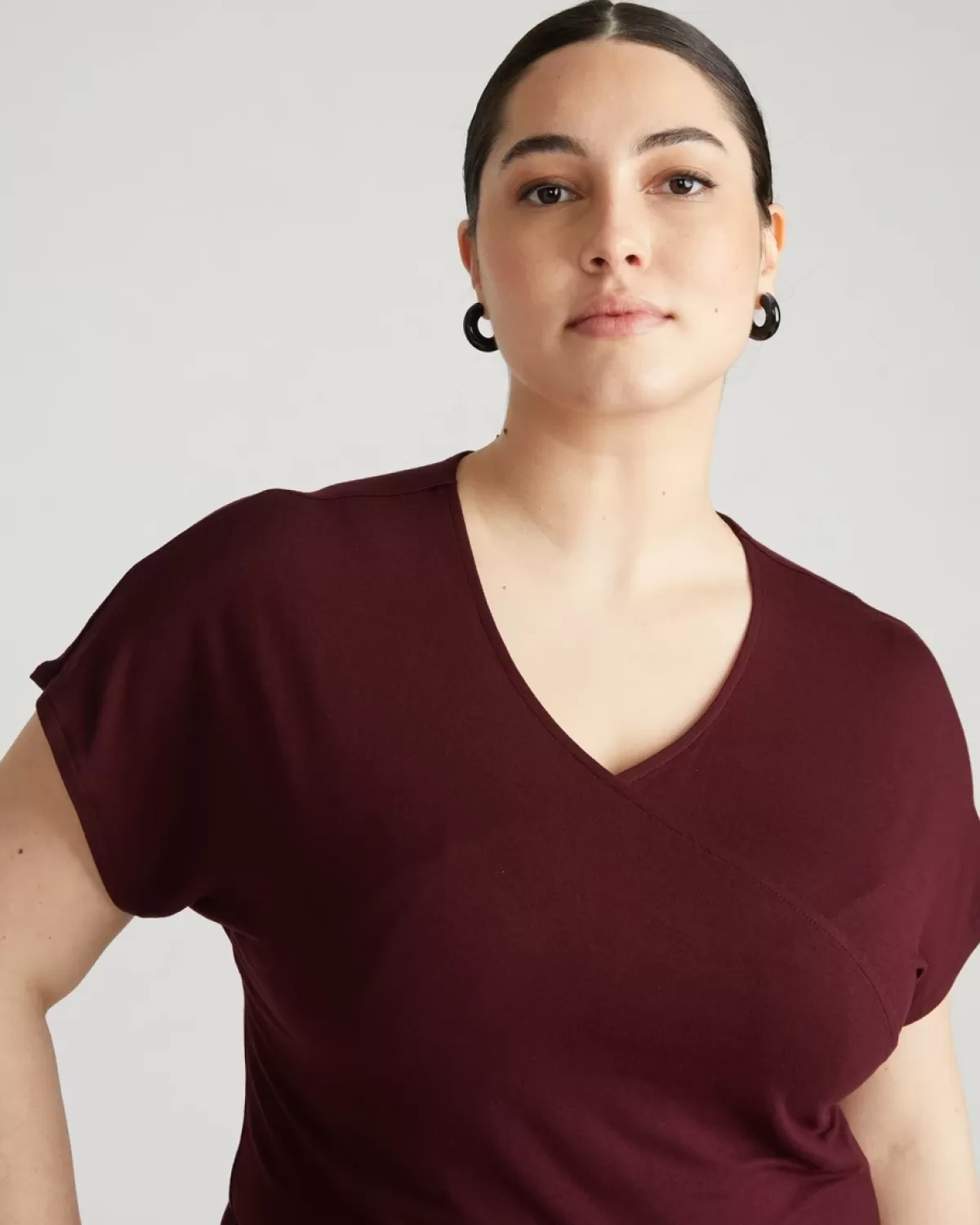 Liquid Jersey Two-Way Short Sleeve Cross Top>Universal Standard Discount