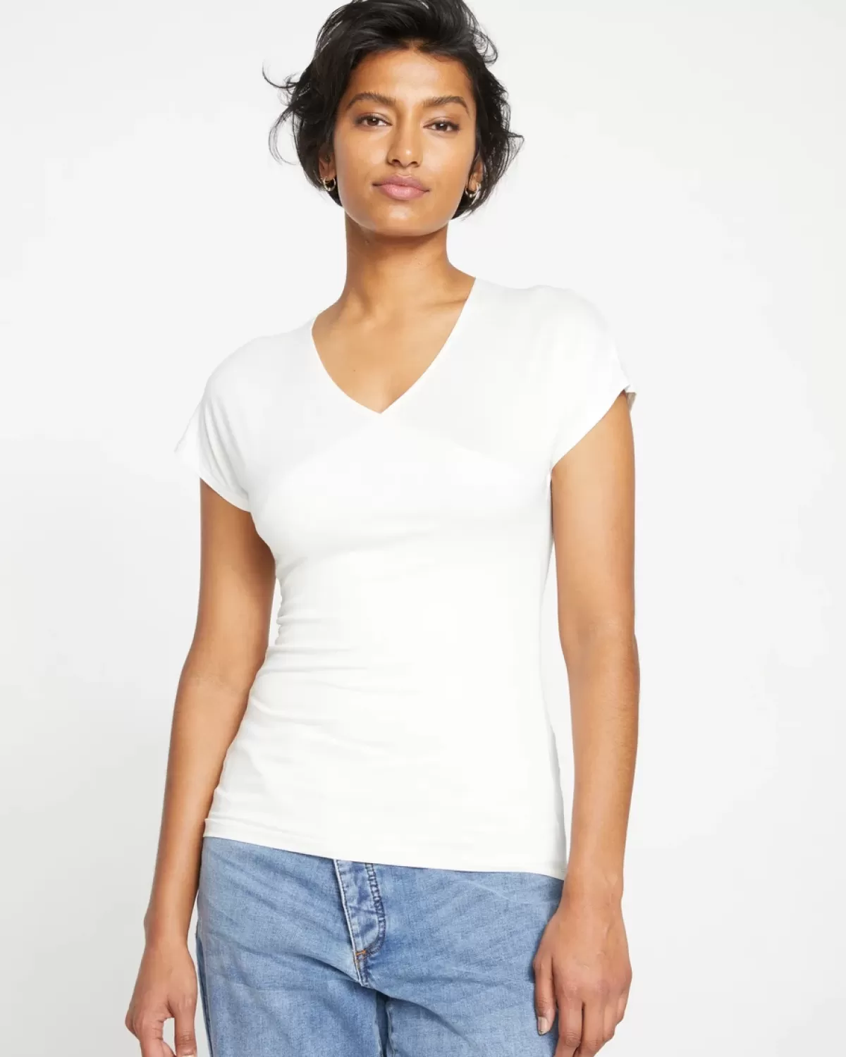 Liquid Jersey Two-Way Short Sleeve Cross Top>Universal Standard Flash Sale