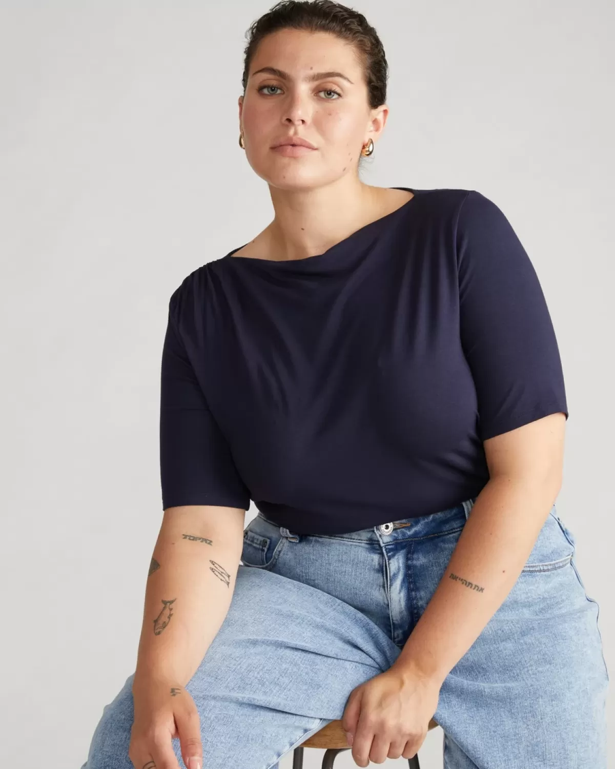 Louise Short Sleeve Liquid Jersey Top>Universal Standard Hot