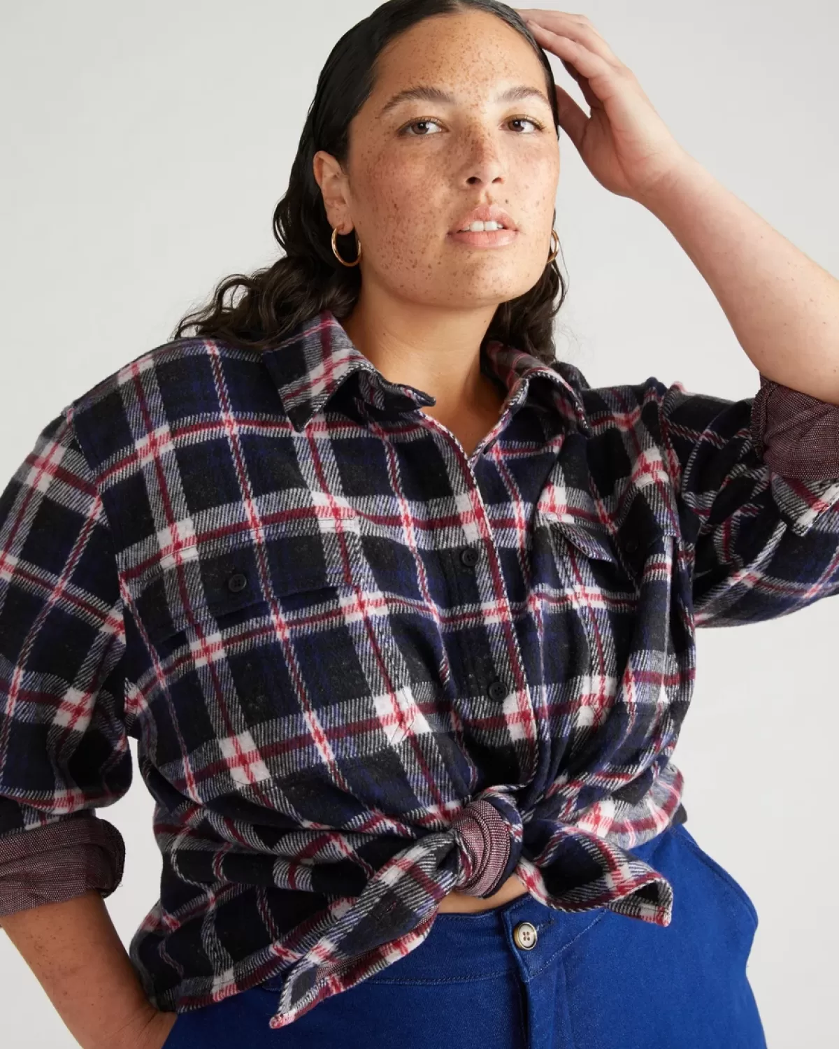 Maine Stretch Flannel Shirt>Universal Standard Flash Sale