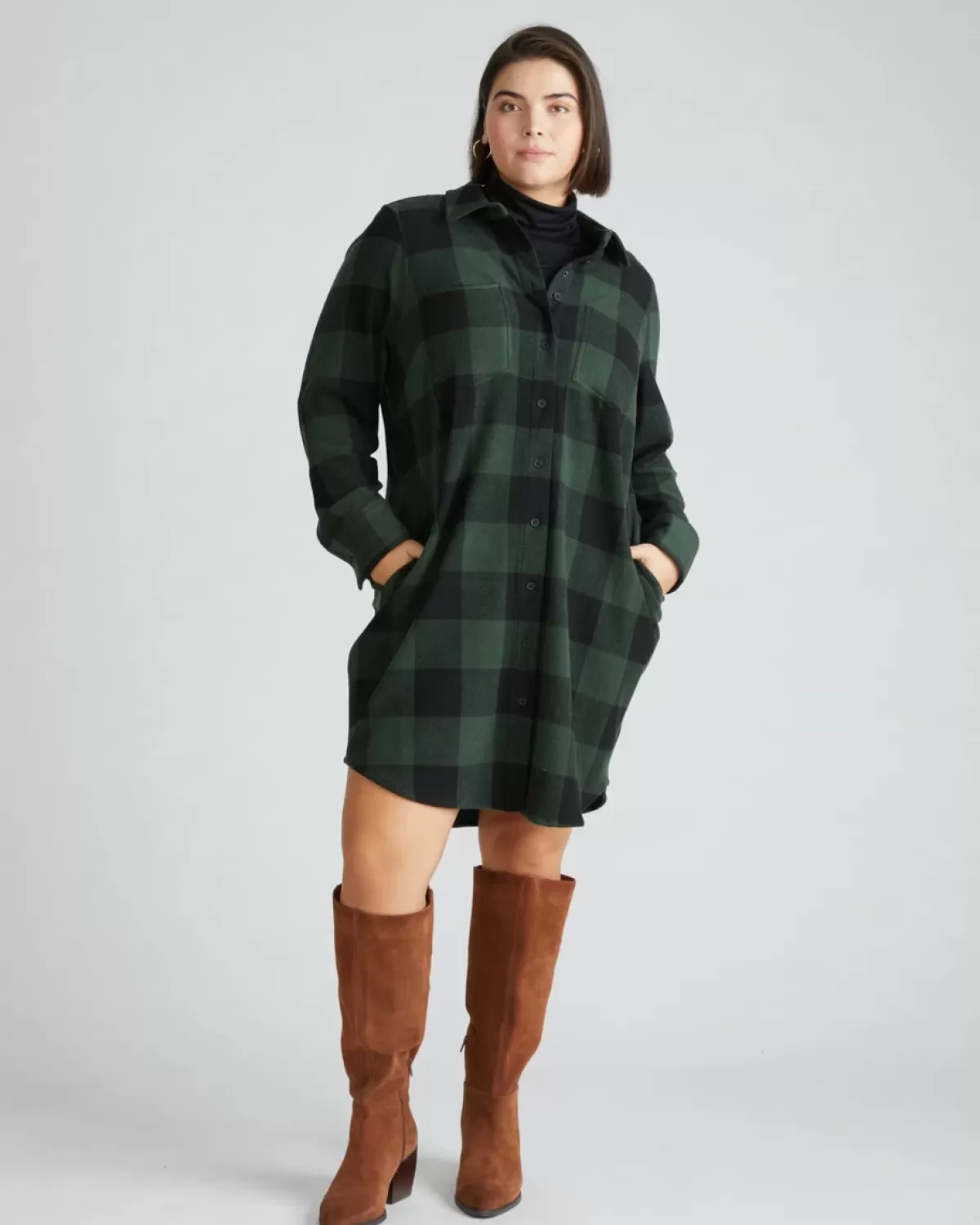 Maine Stretch Flannel Shirtdress>Universal Standard Clearance