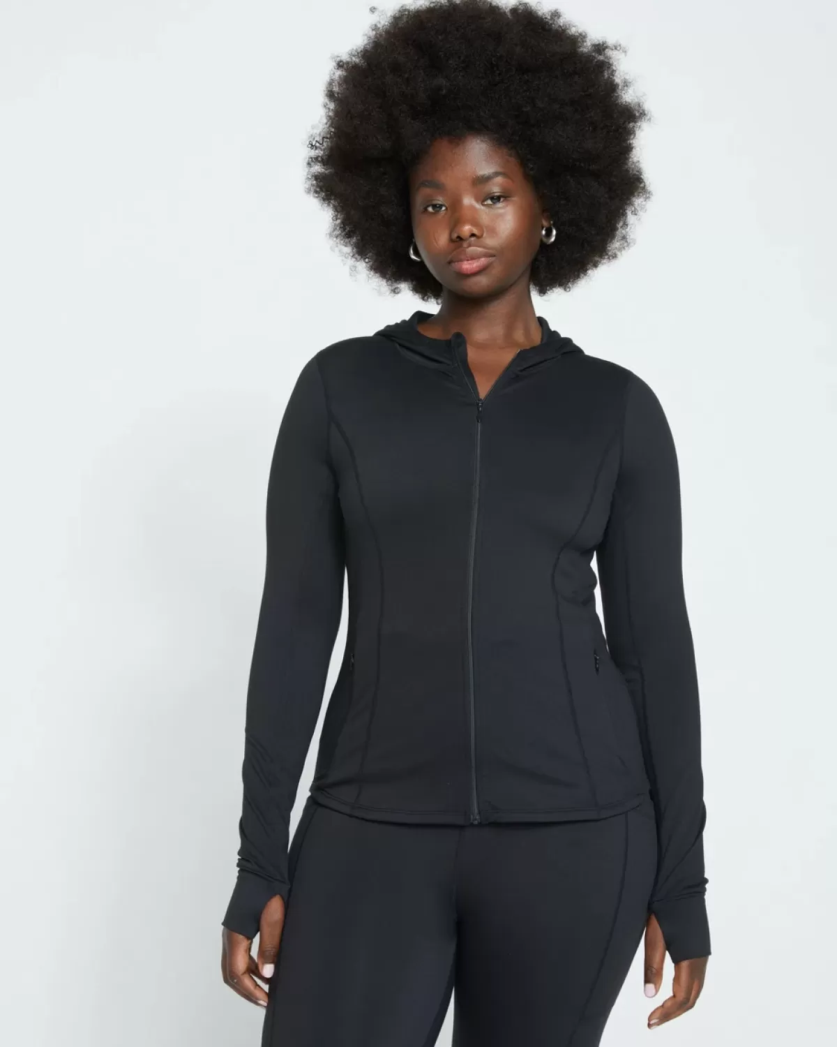 Next-to-Naked Hooded Zip Jacket>Universal Standard Clearance
