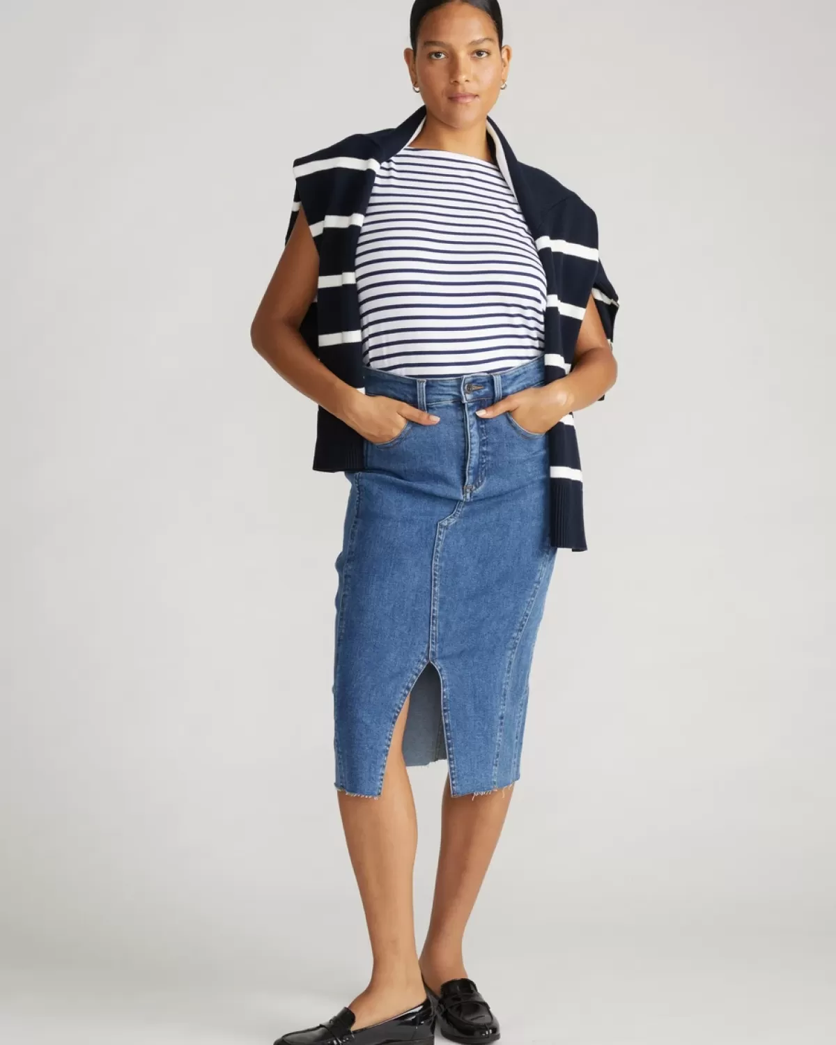 Noyack Breton Stripe Boatneck Tank>Universal Standard Sale