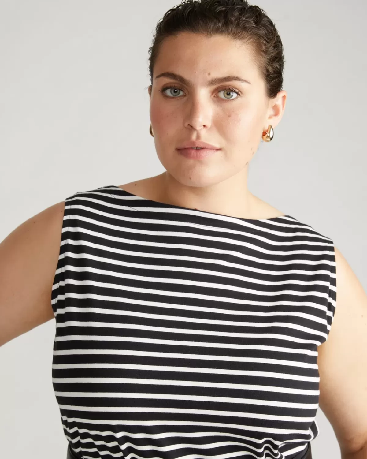 Noyack Breton Stripe Boatneck Tank>Universal Standard Outlet