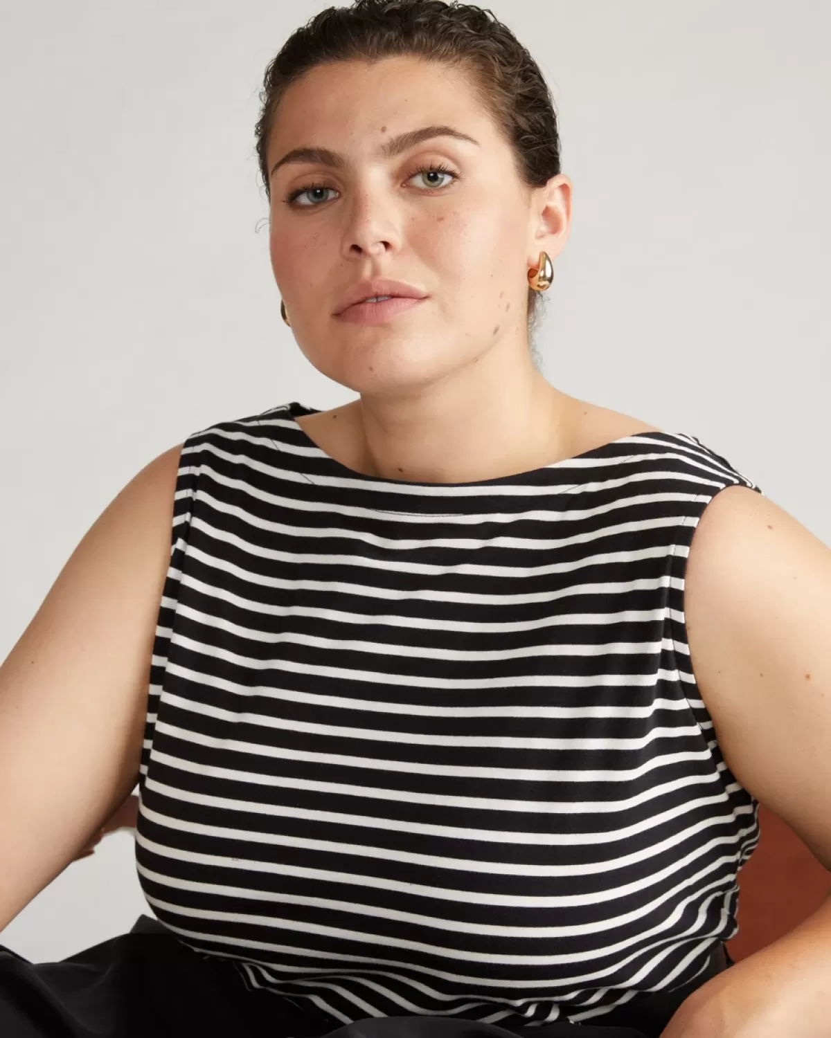 Noyack Breton Stripe Boatneck Tank>Universal Standard Outlet