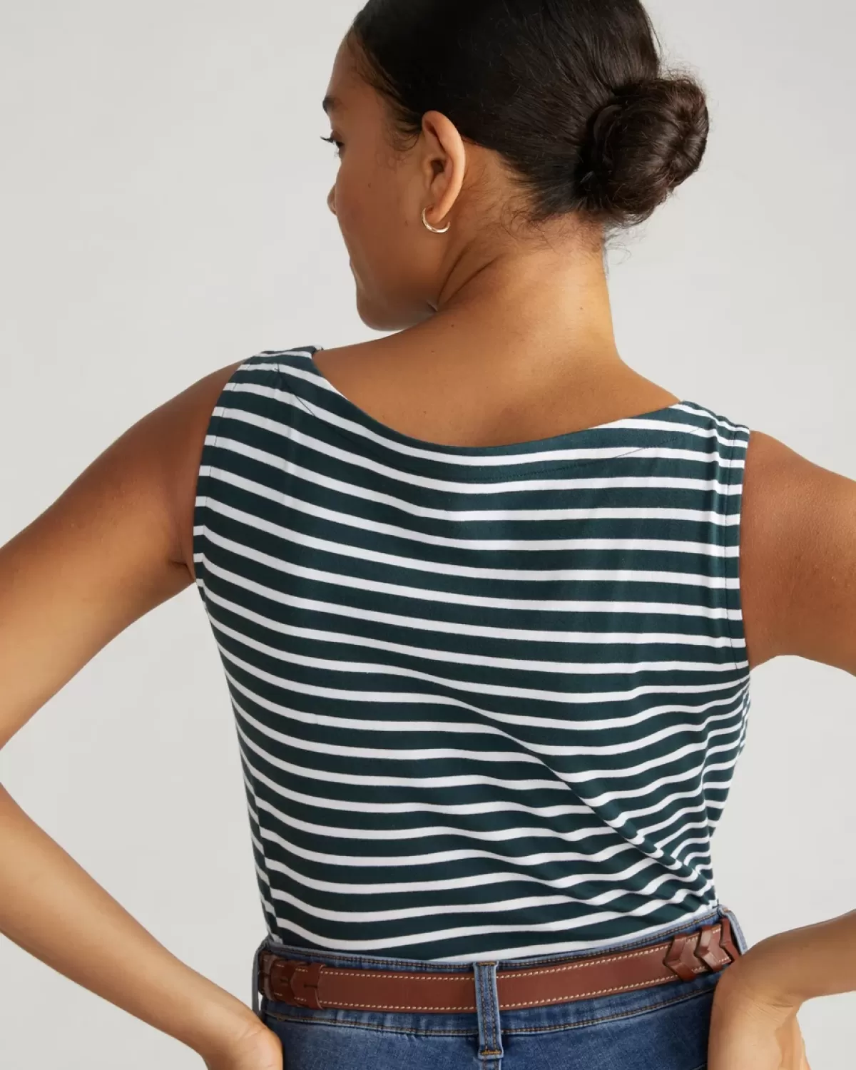 Noyack Breton Stripe Boatneck Tank>Universal Standard Store
