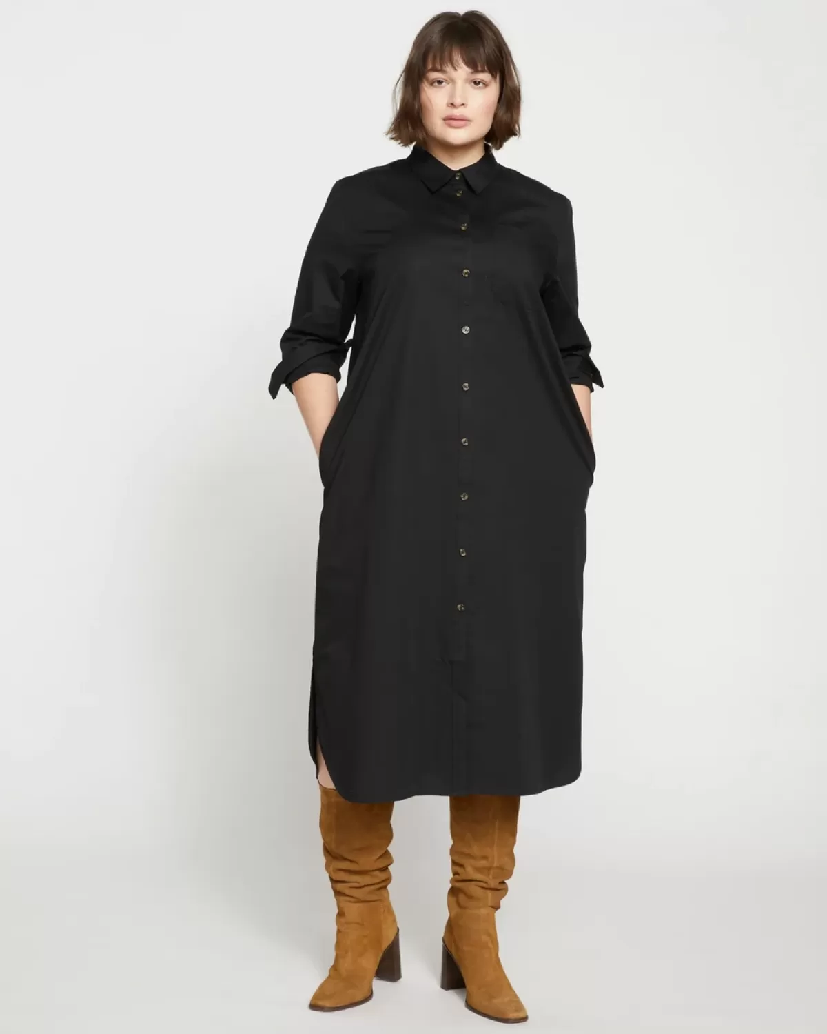 Odeon Stretch Poplin Shirtdress>Universal Standard Online