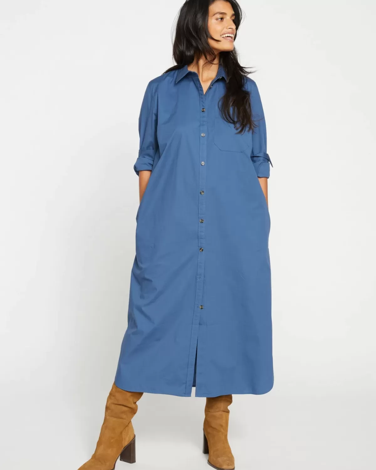 Odeon Stretch Poplin Shirtdress>Universal Standard Outlet