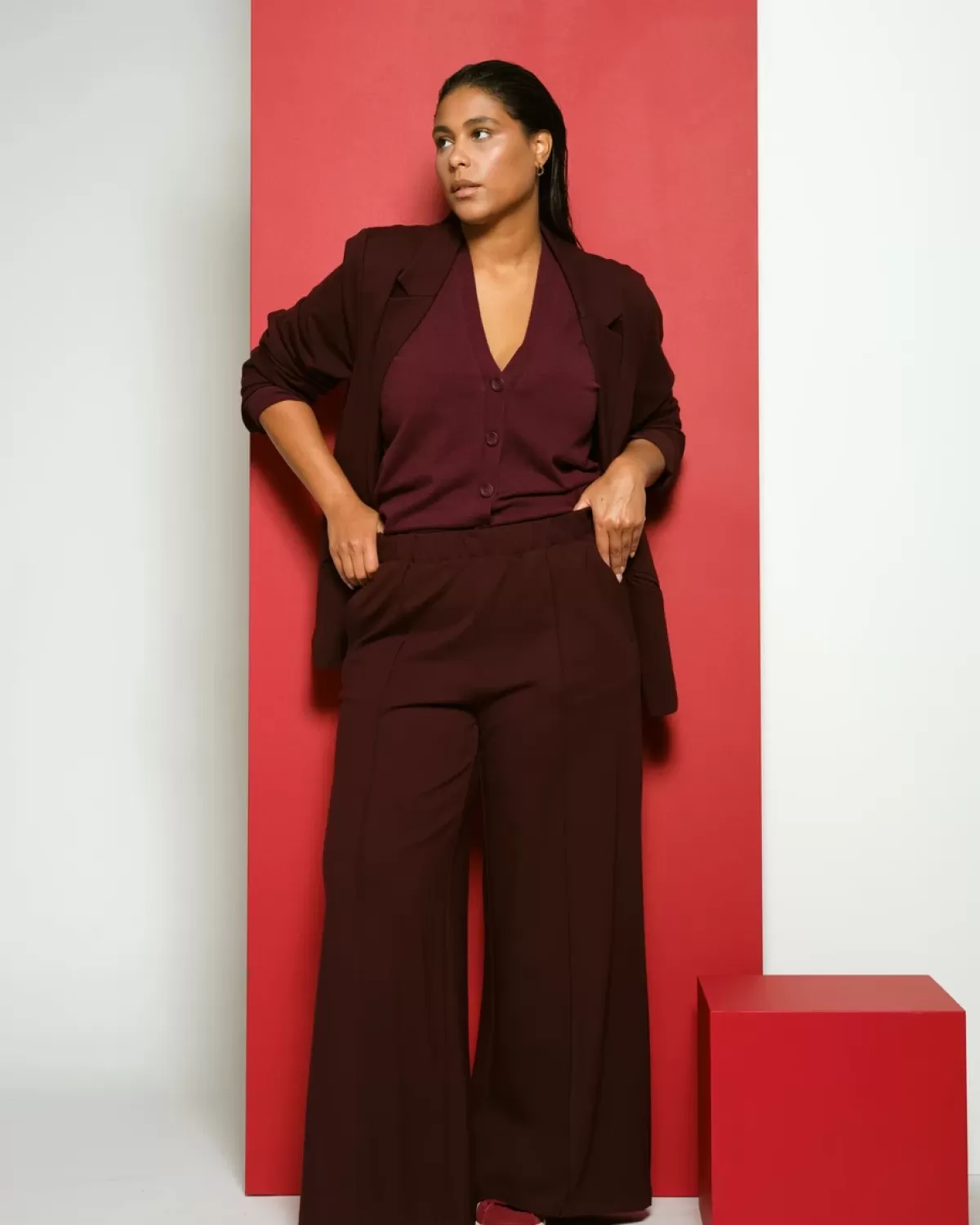 Pam Pintuck Wide Leg Ponte Pants>Universal Standard Hot