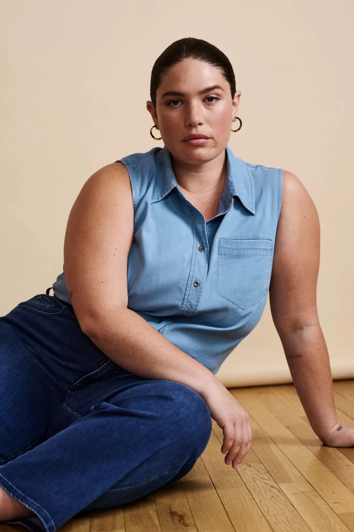 Perfect Tencel Chambray Sleeveless Shirt>Universal Standard Cheap
