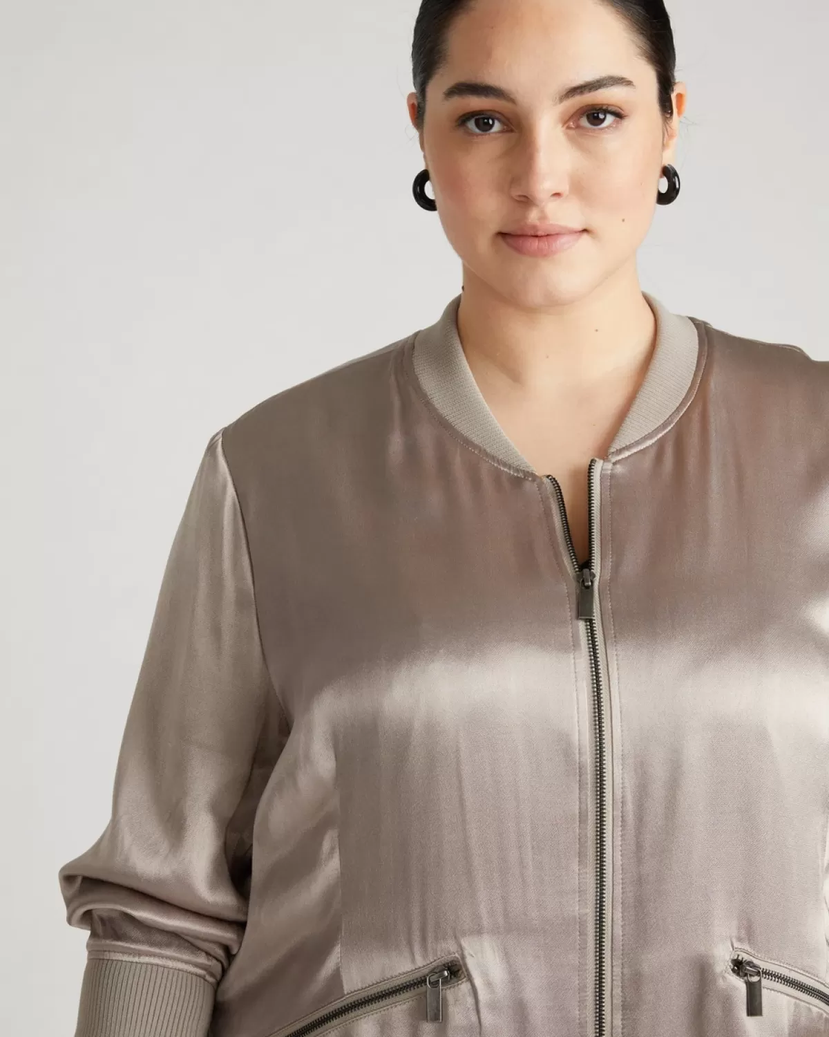 Satin Bomber Jacket>Universal Standard Best