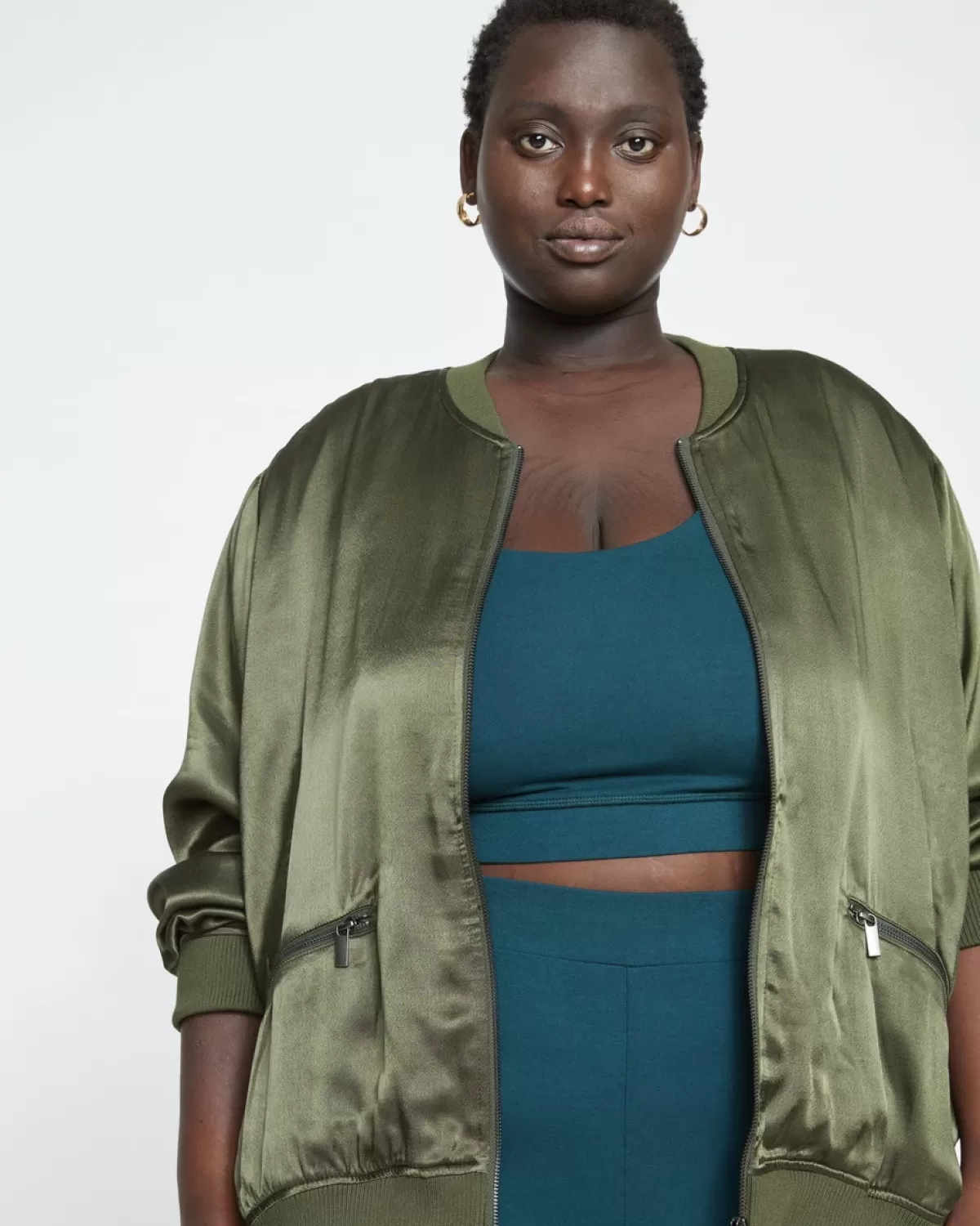 Satin Bomber Jacket>Universal Standard New