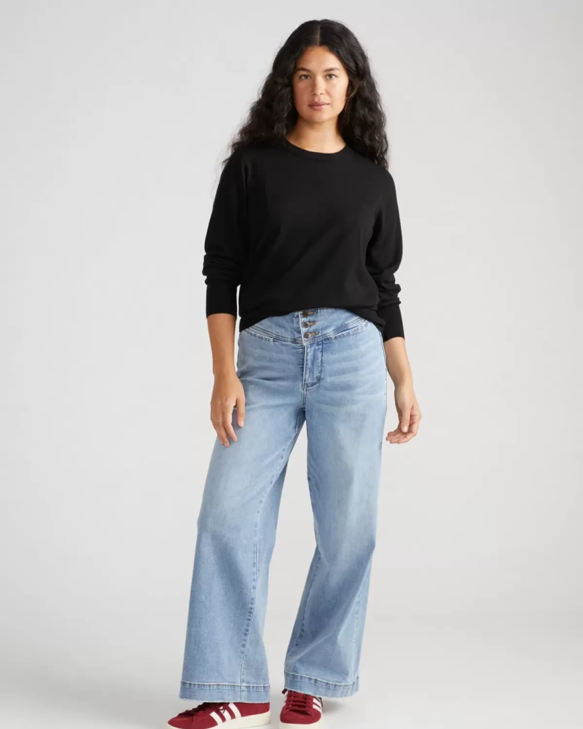 Savvy Fine Knit Crew Sweater>Universal Standard Clearance