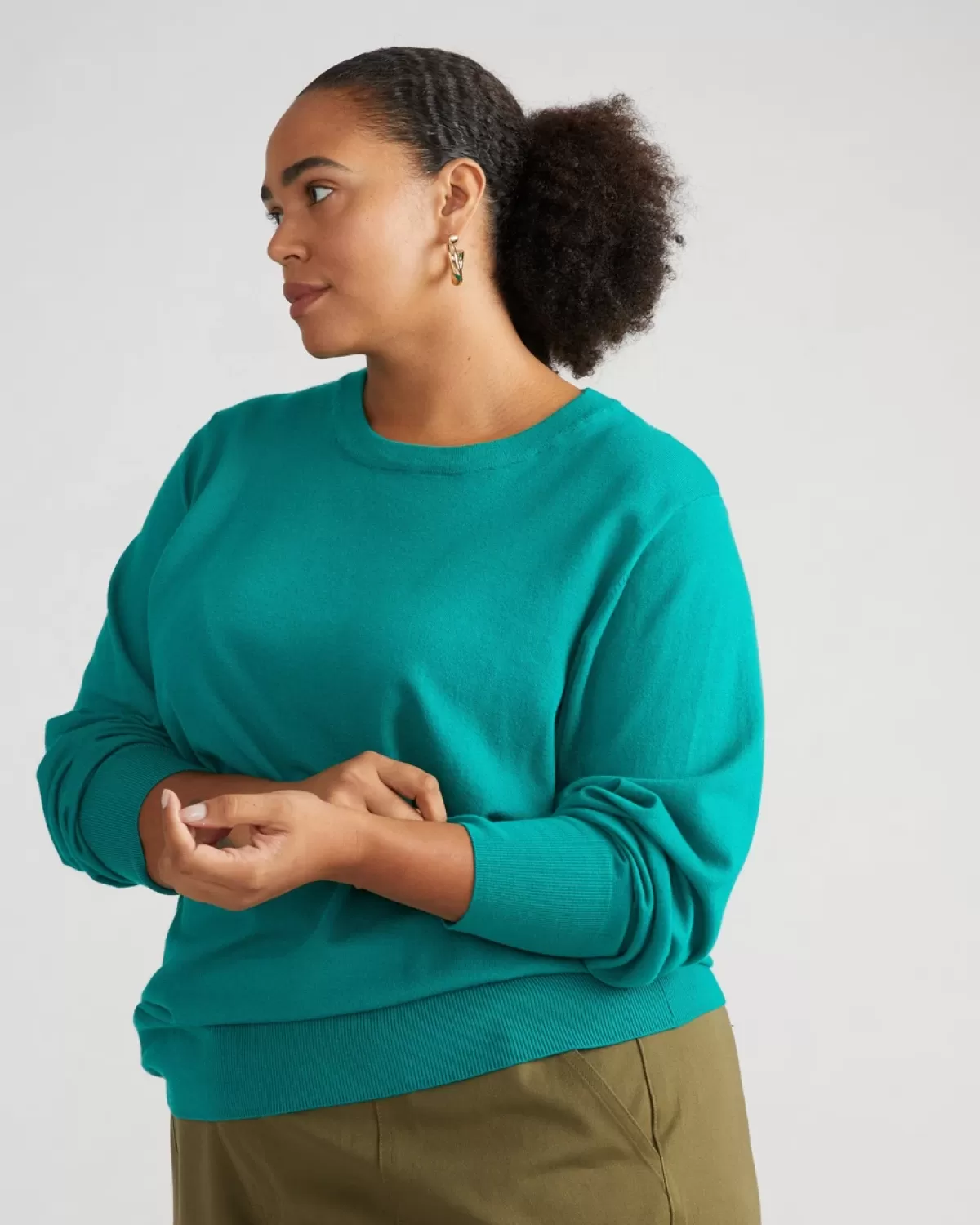 Savvy Fine Knit Crew Sweater>Universal Standard Clearance