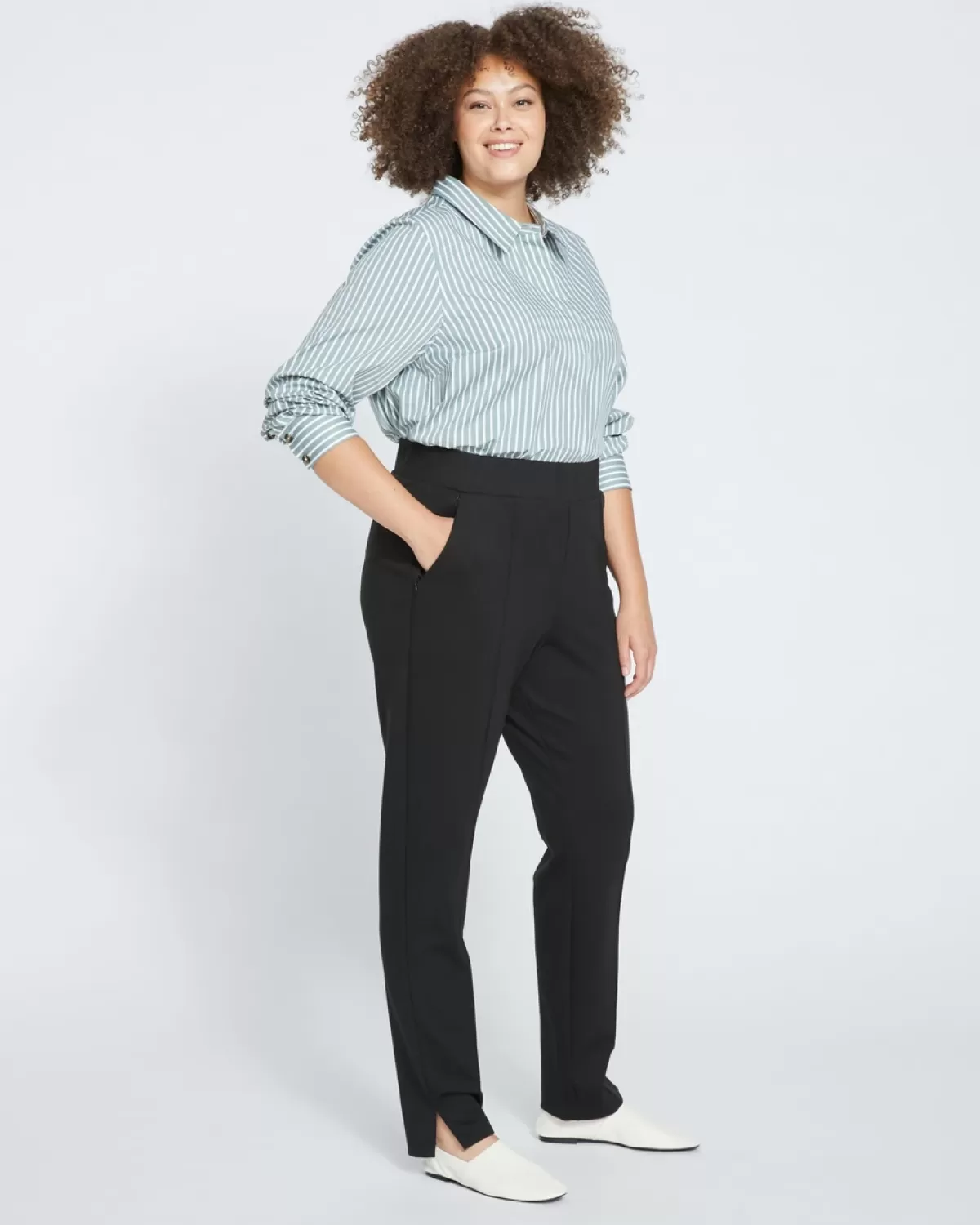 Skinny Pintuck Ponte Pants 32 Inch>Universal Standard Outlet