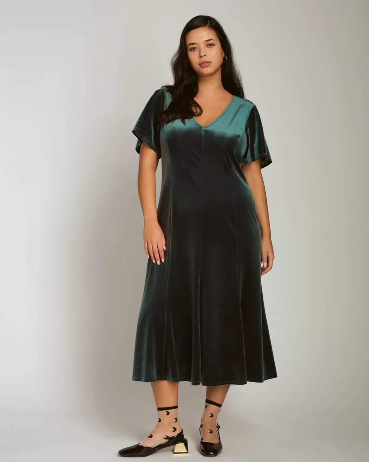 Solstice Stretch Velvet Dress>Universal Standard Clearance