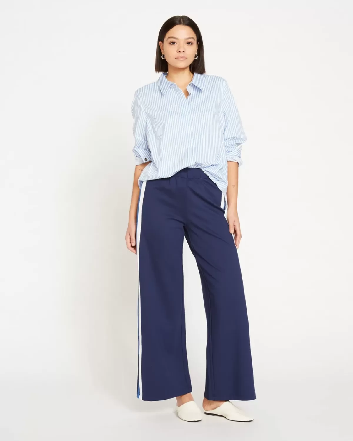 Stephanie Wide Leg Stripe Ponte Pants 30 Inch>Universal Standard Clearance