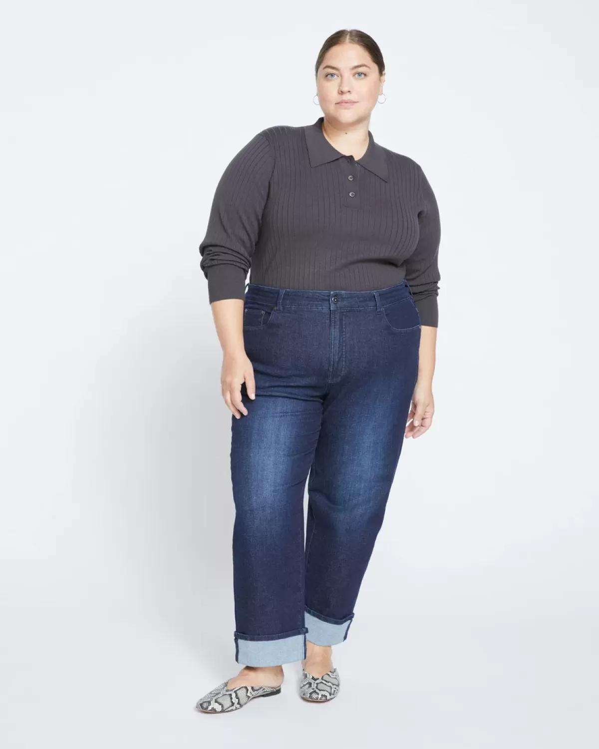 Stevie High Rise Cuffed Straight Leg Jeans>Universal Standard Hot