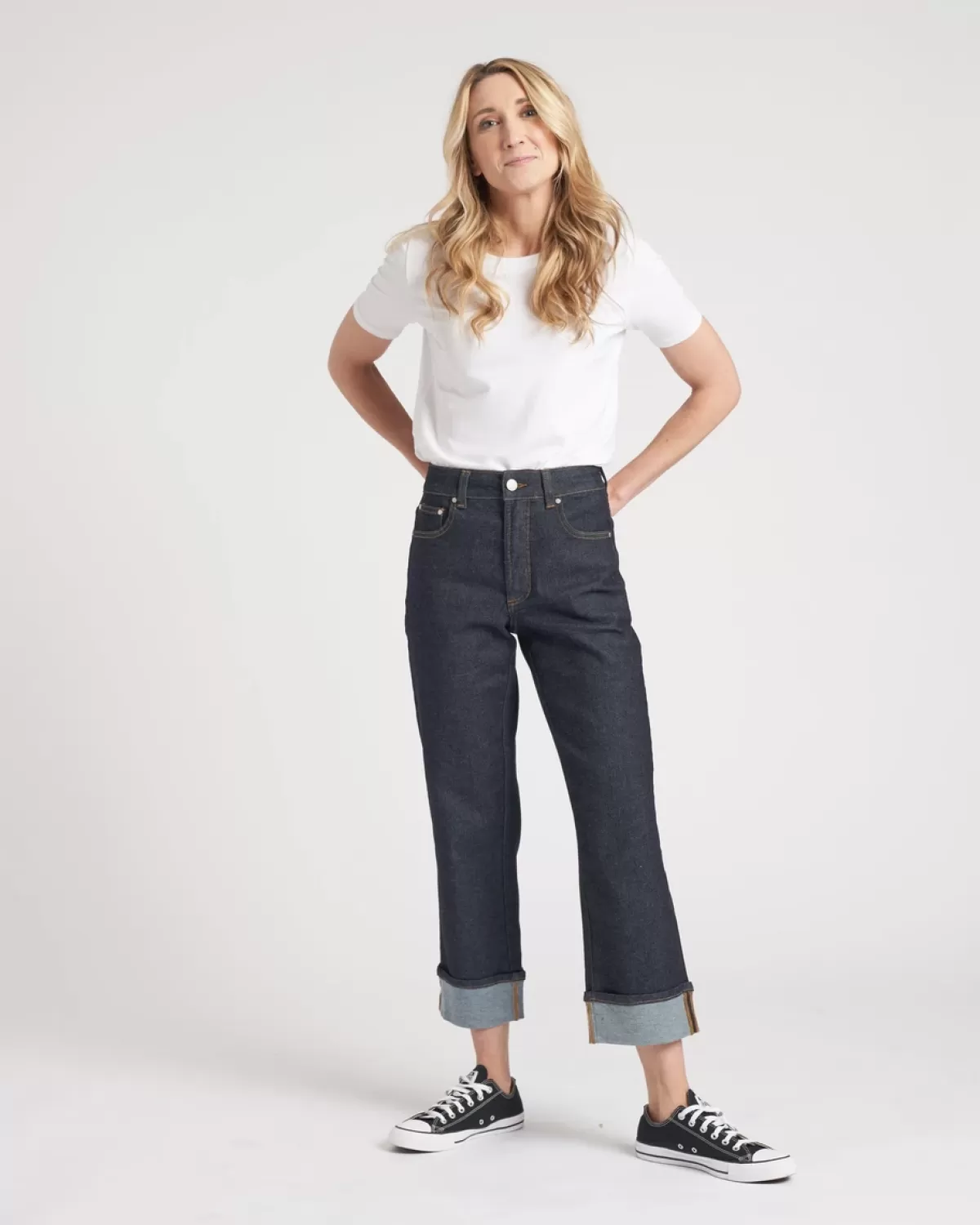 Stevie High Rise Cuffed Straight Leg Jeans>Universal Standard Hot
