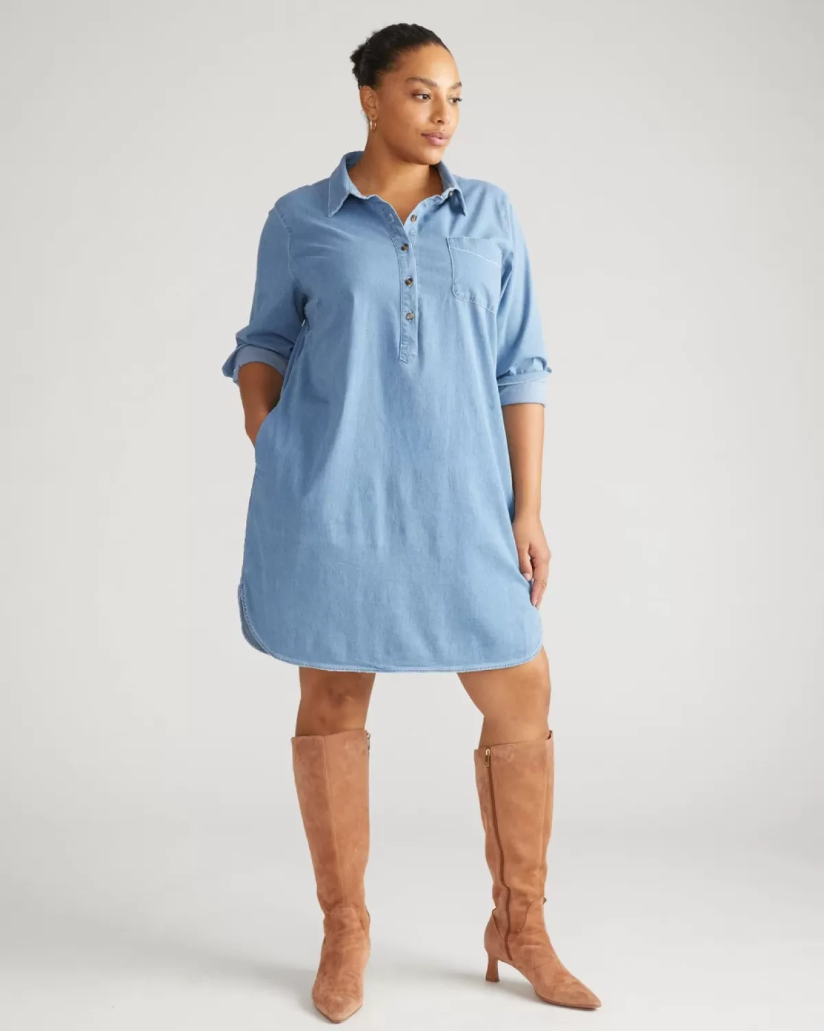Stretch Cotton Chambray Rubicon Shirtdress>Universal Standard Discount