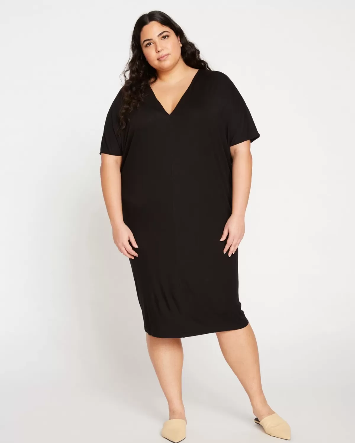 Teresa Liquid Jersey V-Neck Dress>Universal Standard Sale