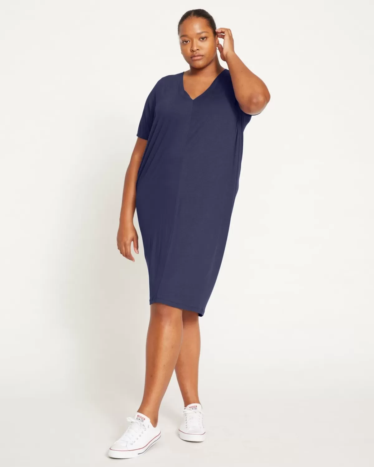 Teresa Liquid Jersey V-Neck Dress>Universal Standard Cheap