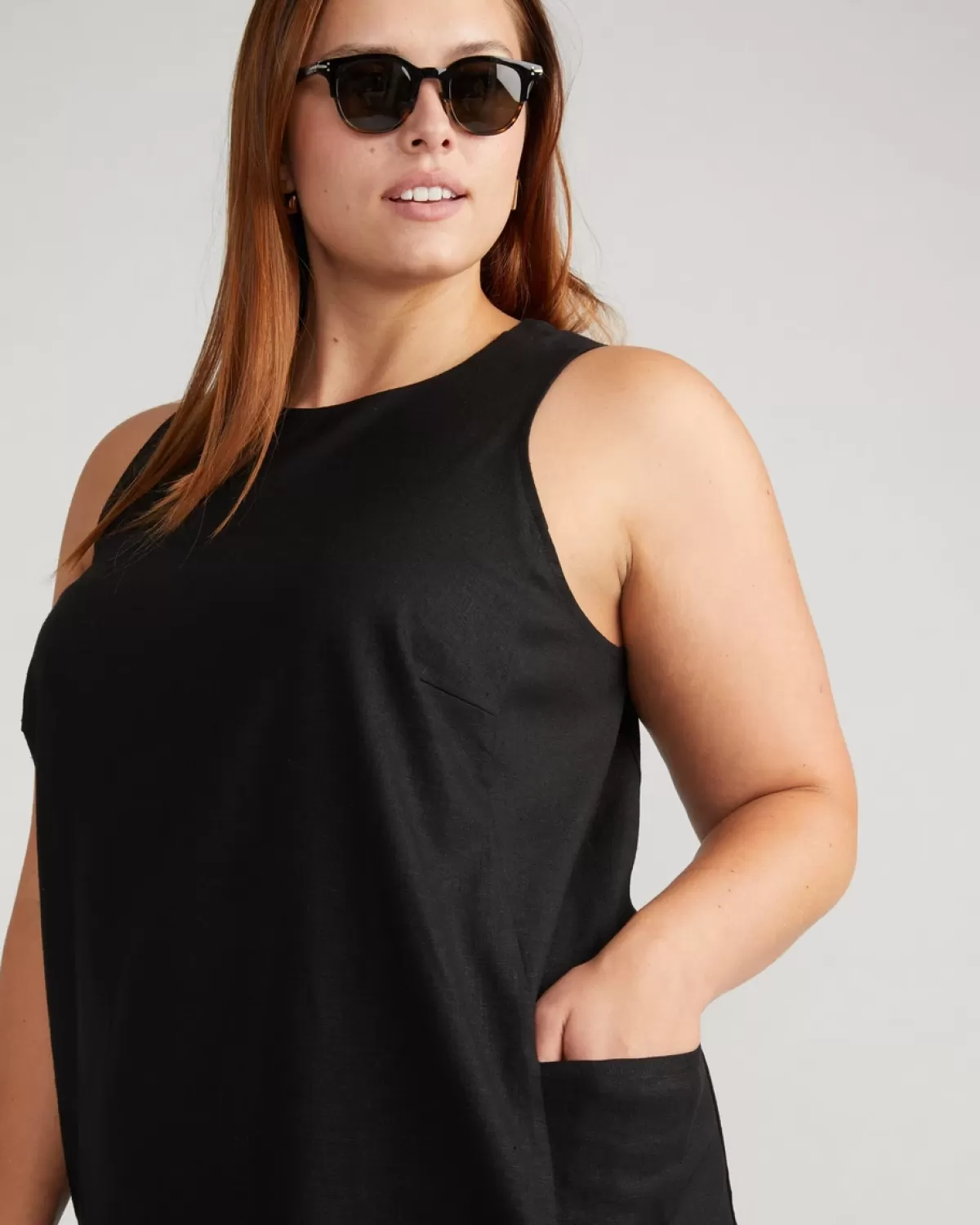 Terrace Linen Shift Dress>Universal Standard Shop