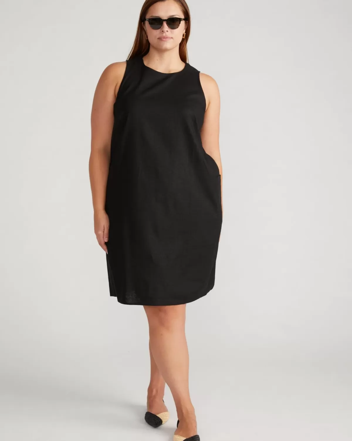 Terrace Linen Shift Dress>Universal Standard Shop