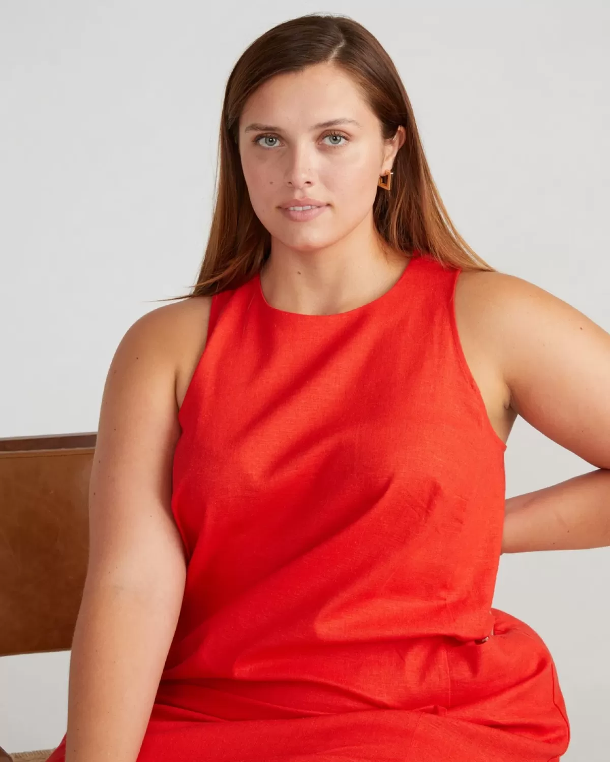 Terrace Linen Shift Dress>Universal Standard Online