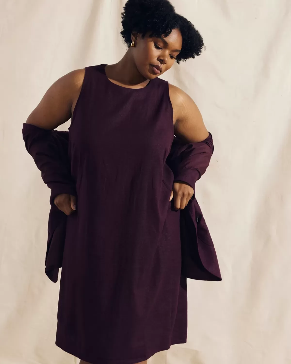Terrace Linen Shift Dress>Universal Standard Online