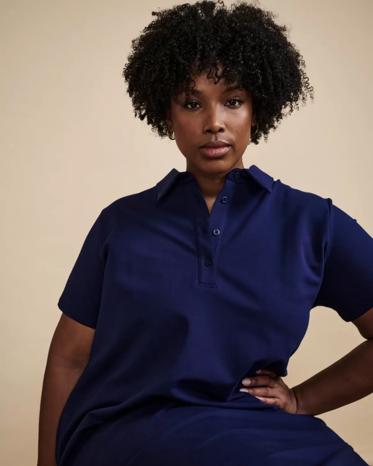 Varsity French Terry Polo Dress>Universal Standard Discount